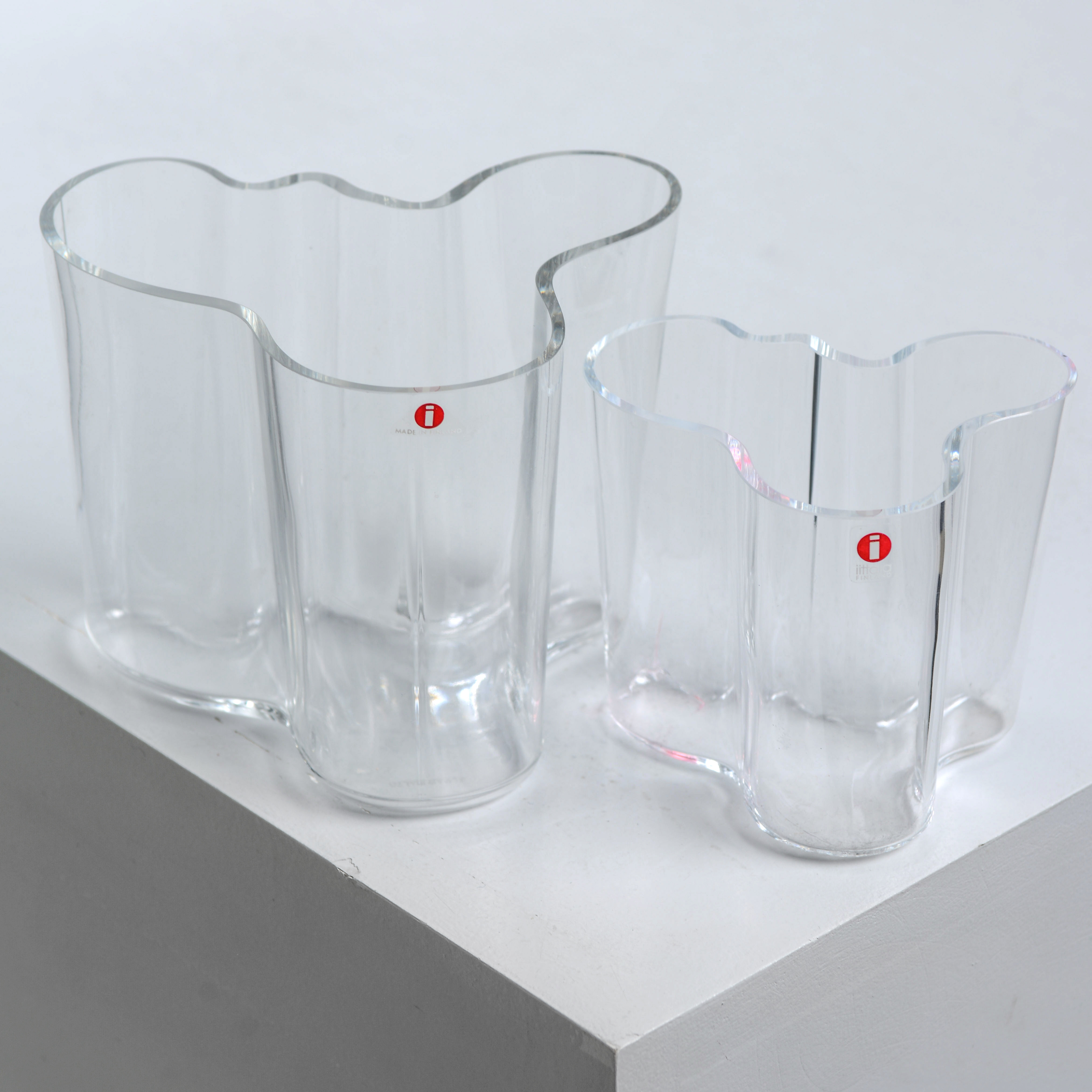 ALVAR AALTO. Vaser, 2 st, "Savoy", Iittala.