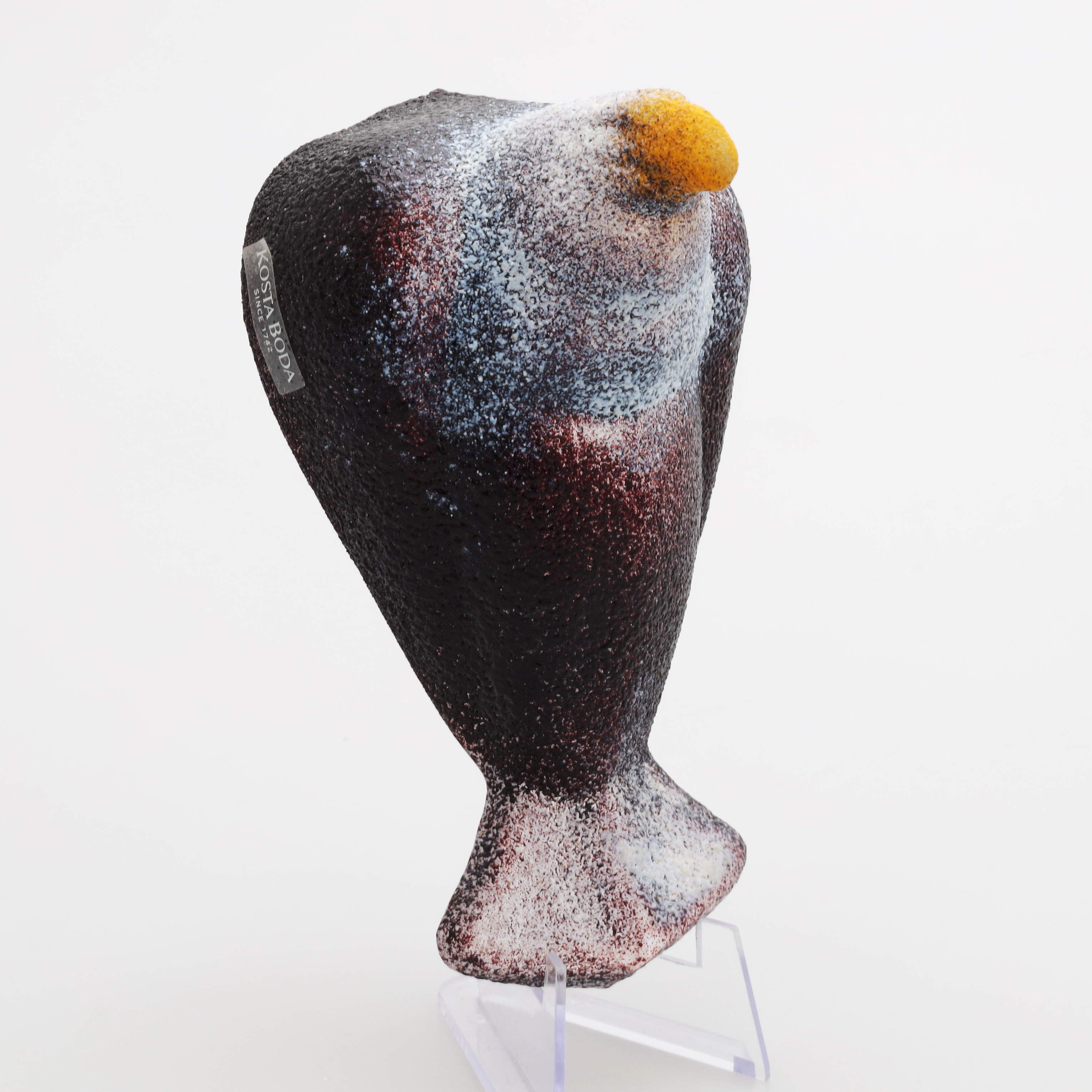 KJELL ENGMAN. Skulptur, glas, fågel, vägghängd, Kosta Boda, signerad.