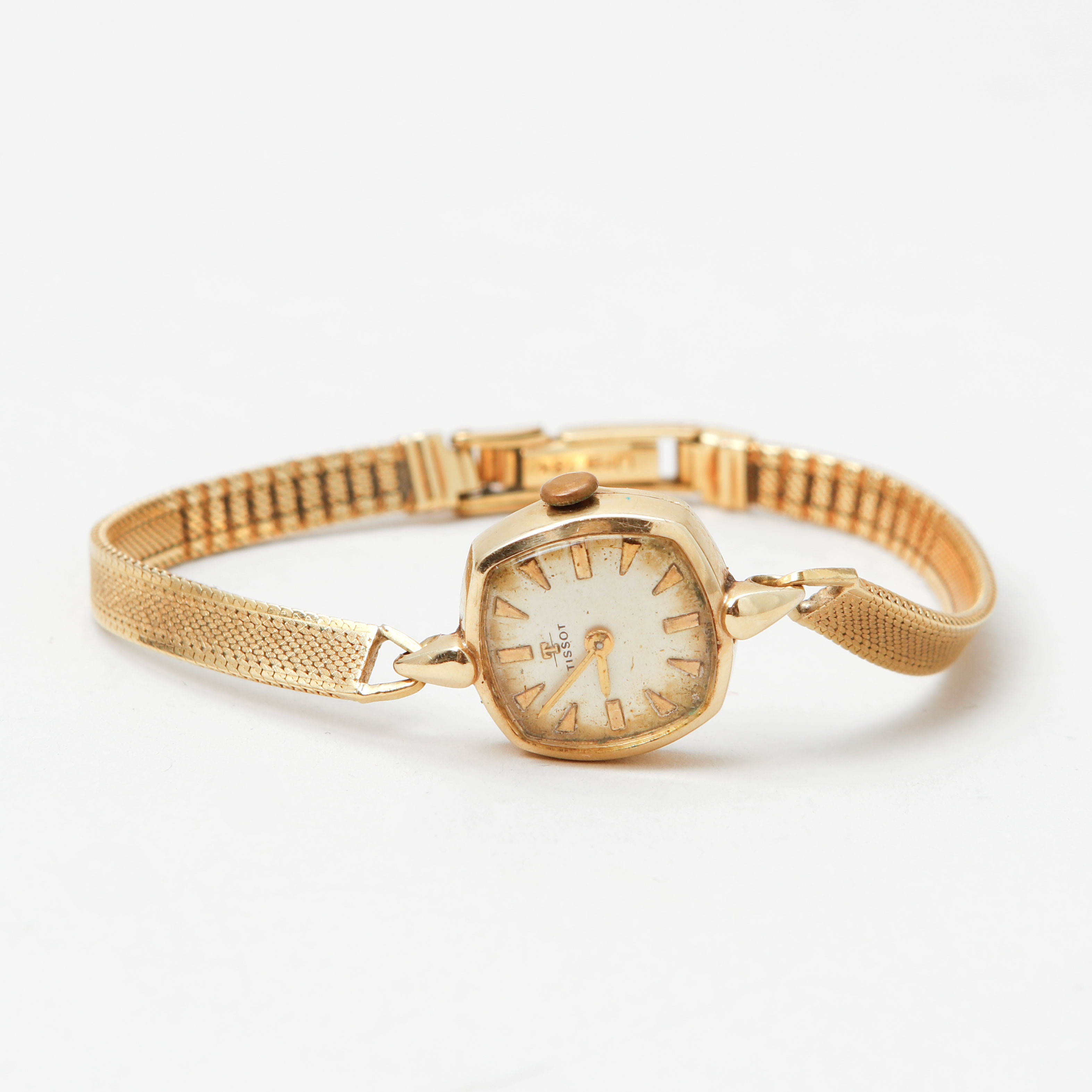 ARMBANDSUR, Tissot, boett 14k guld, armlänk 18k guld, total vikt 17 gram.