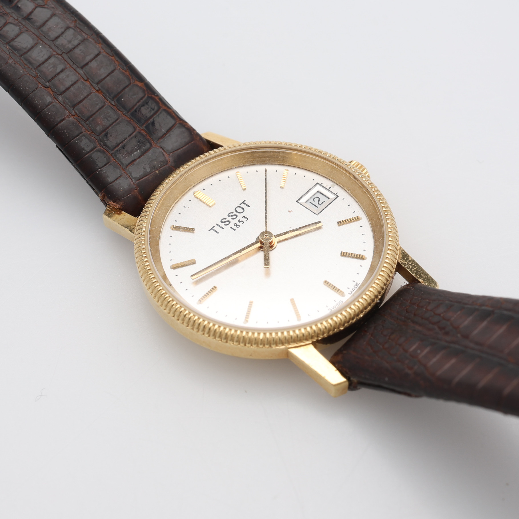 DAMARMBANDSUR, 18 k guld, Tissot, kvartsverk. 12,2 g. utan armbandet.