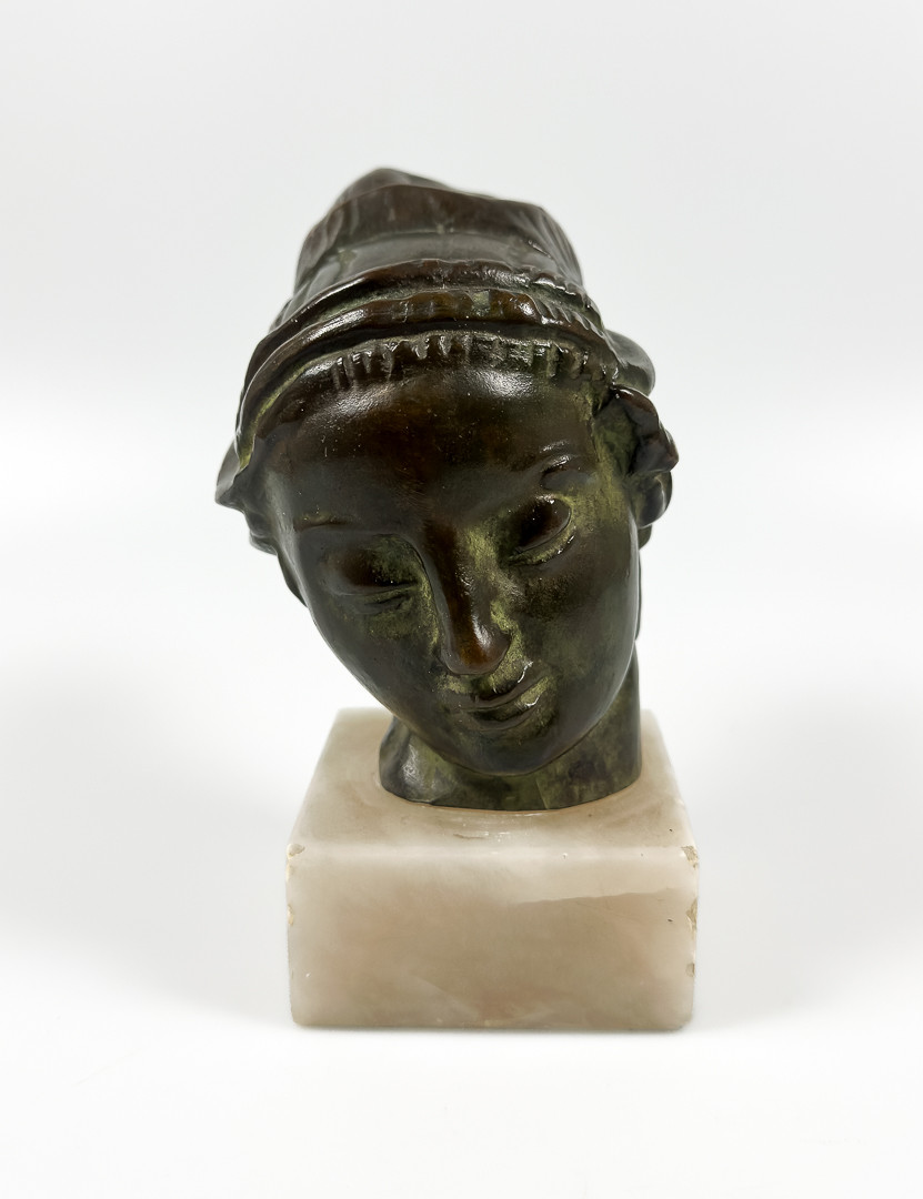 CARL MILLES. SKULPTUR, "Lilla Europa", brons, signerad.