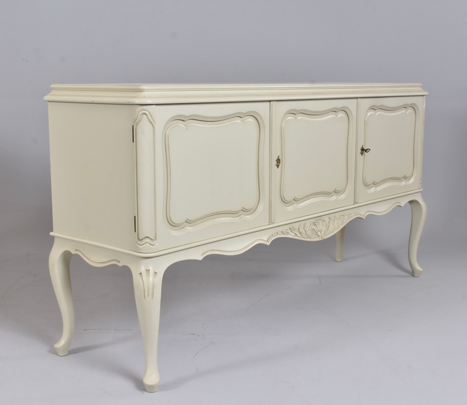 SIDEBOARD, gråmålat trä, Rokokostil, 1900-tal.