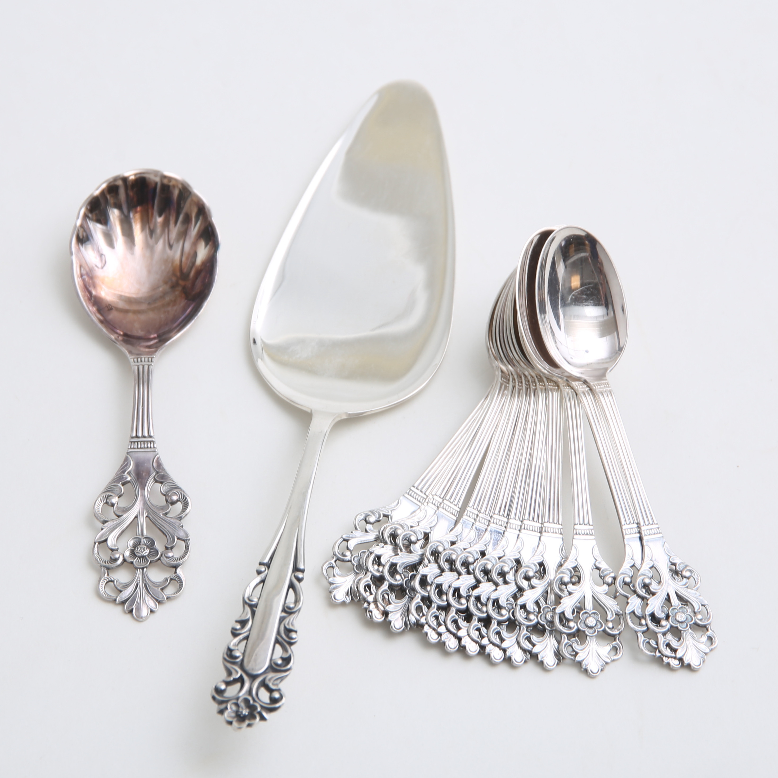SILVERBESTICK, 15 delar, 830, vikt 195 gram.