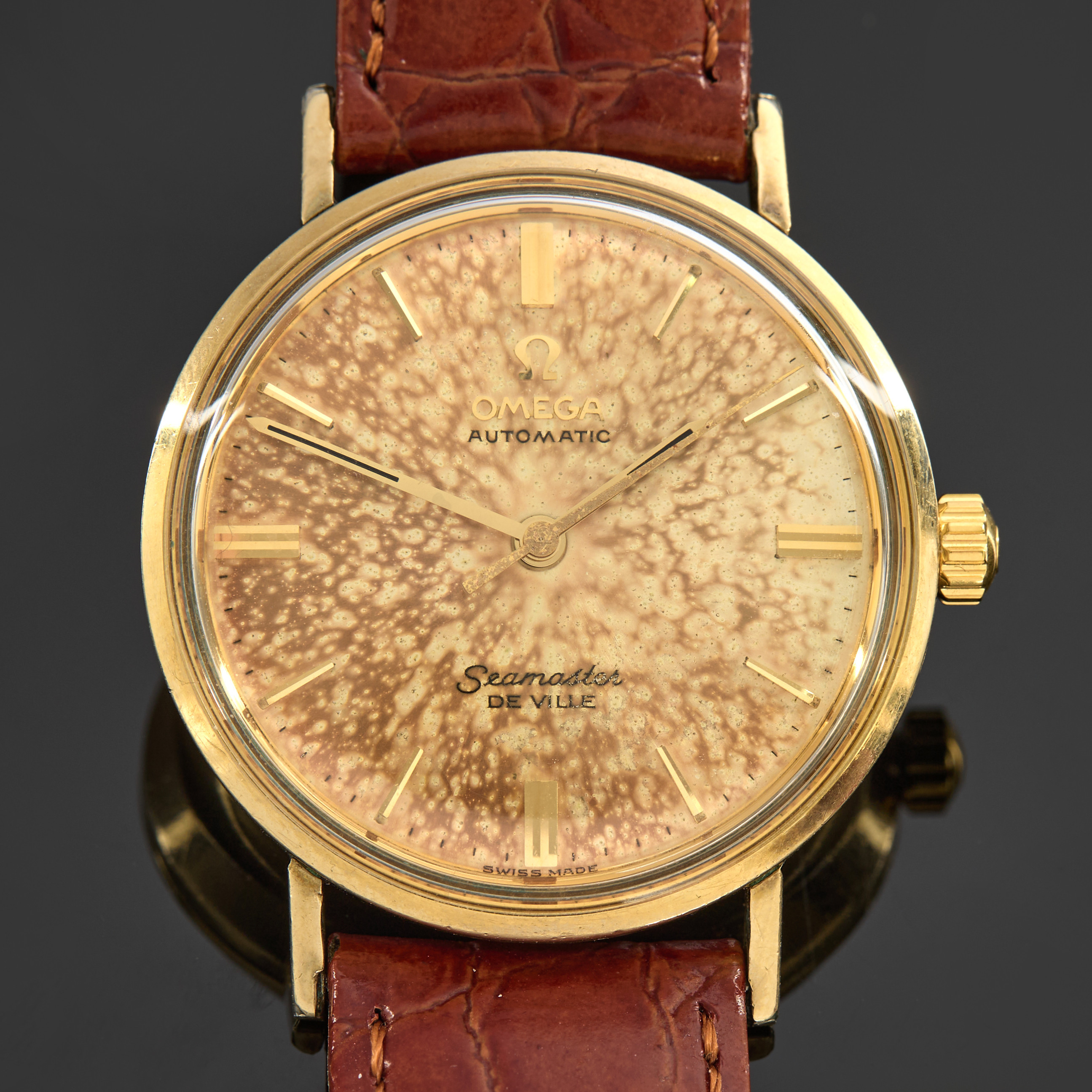 OMEGA. Armbandsur, Seamaster de ville, automatic, 1960-tal, guld på stål.
