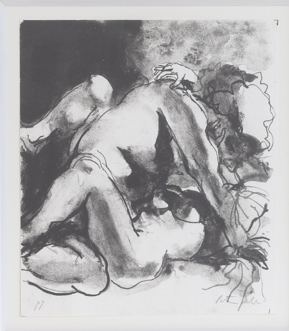 PETER DAHL. Litografi, provtryck, signerad.
