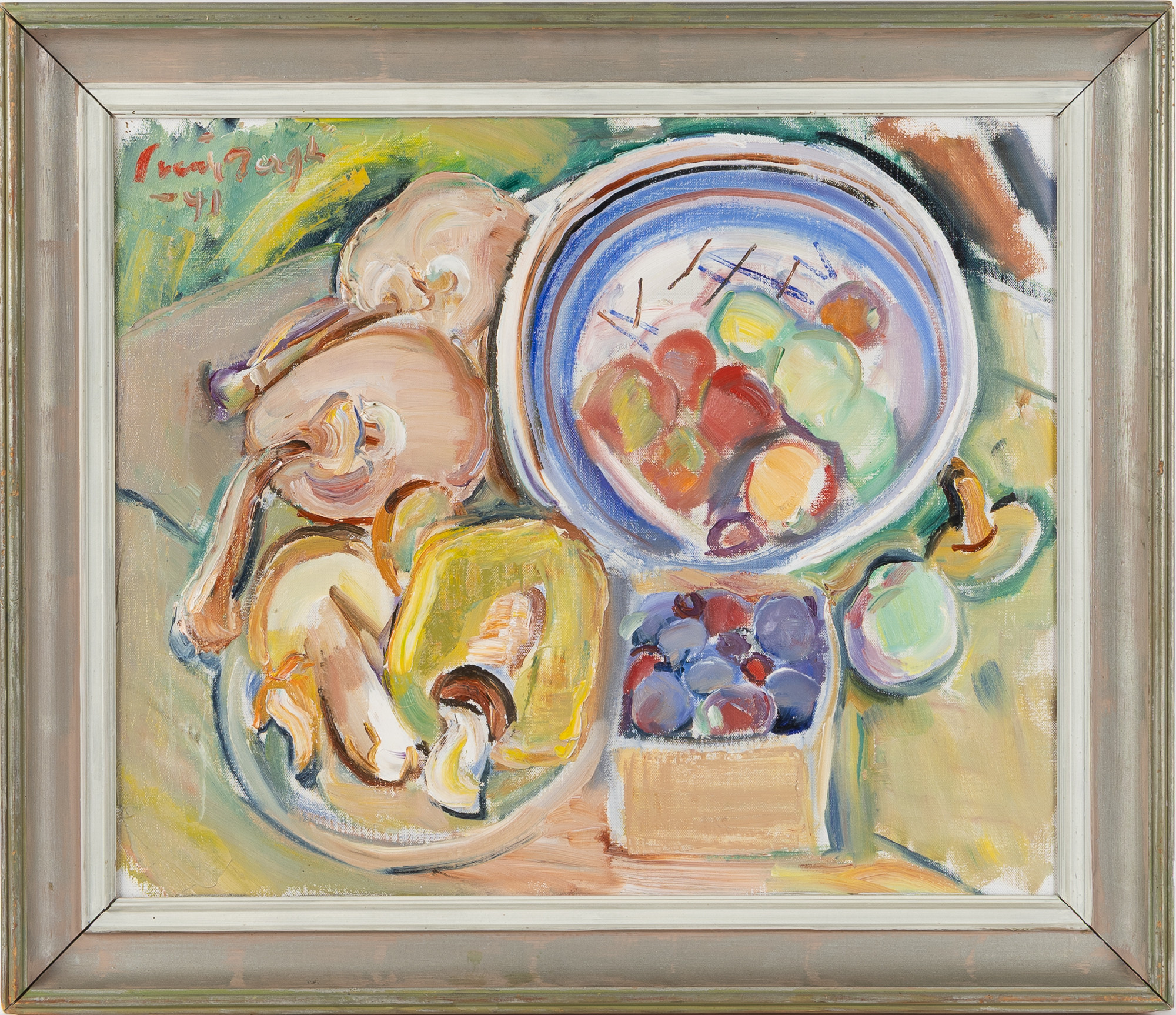 SVANTE BERGH. "Nature morte II", olja på duk.