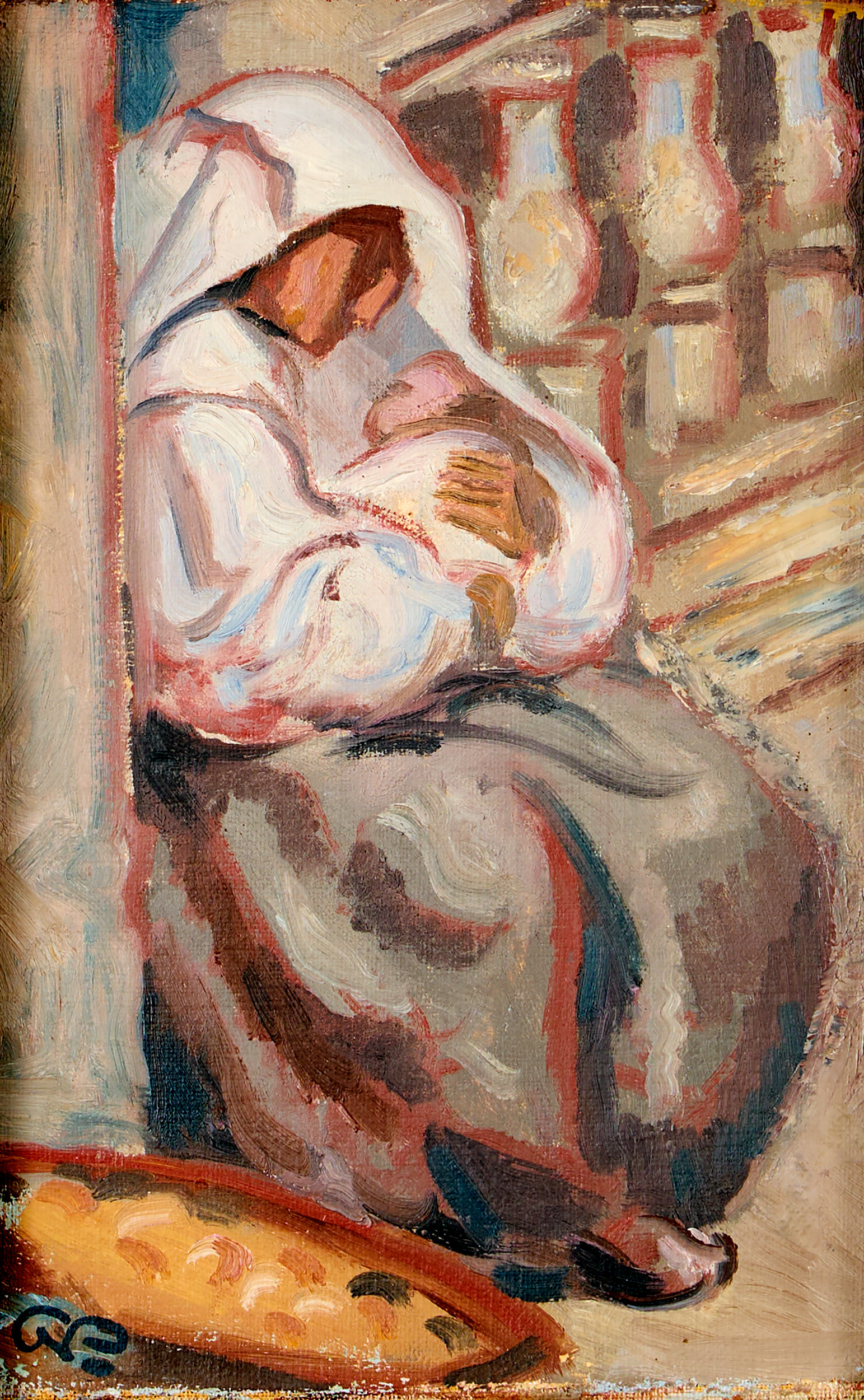 GEORG PAULI. Mor med barn.