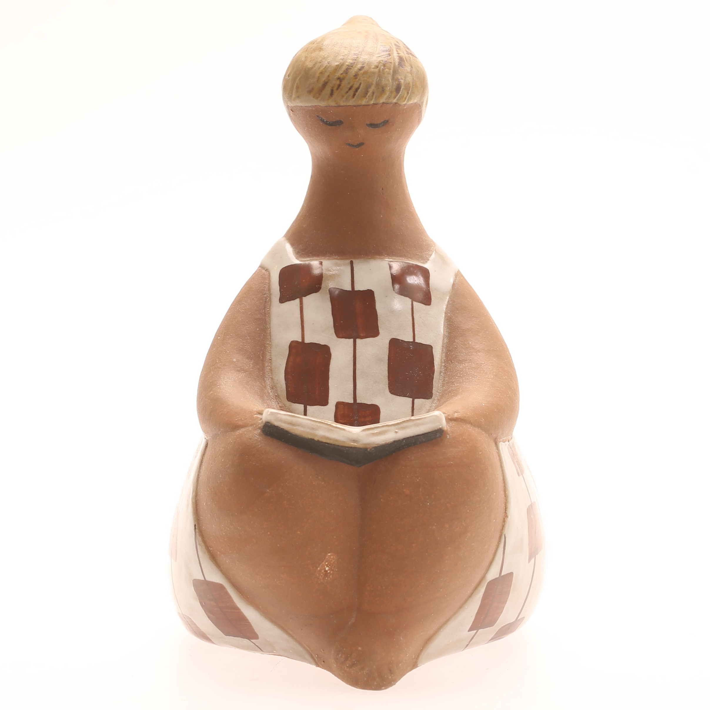 LISA LARSON. Figurin, stengods, "Charlotta", signerad.