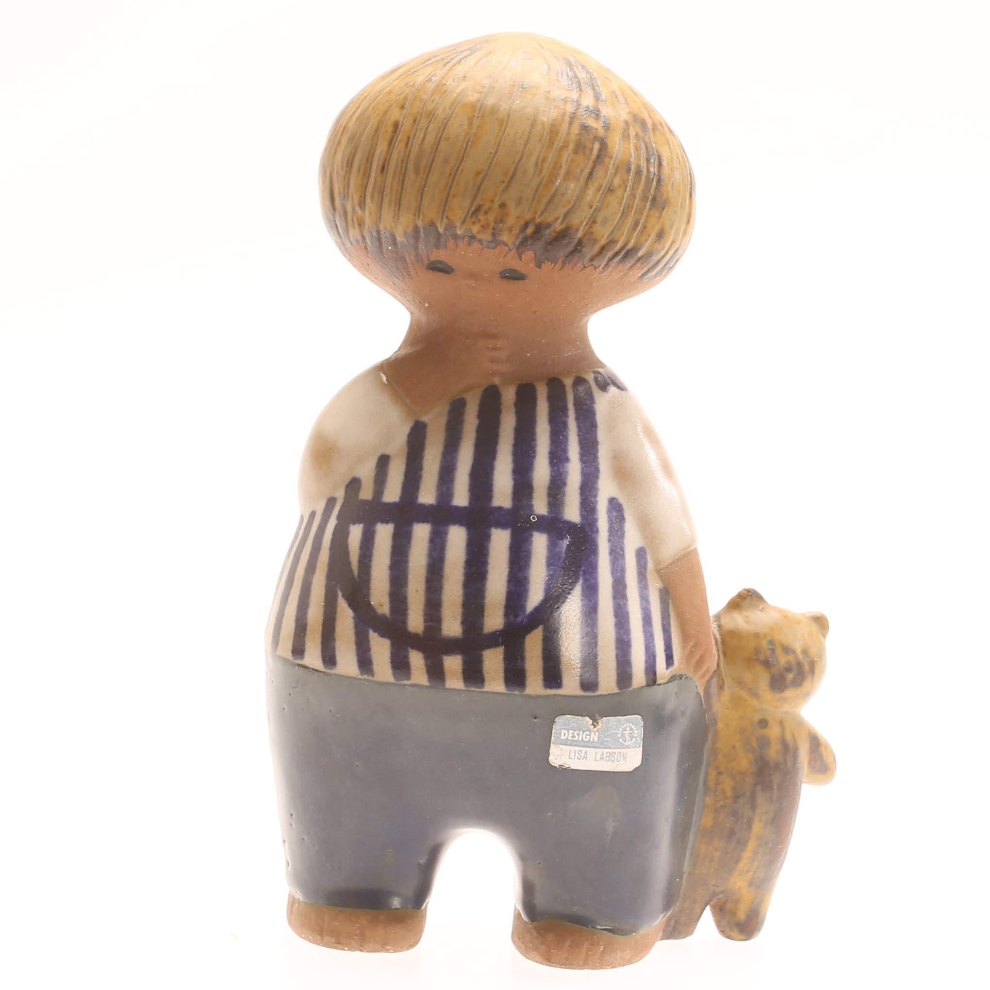 LISA LARSON. Figurin, stengods, "Malin", Gustavsberg, signerad.
