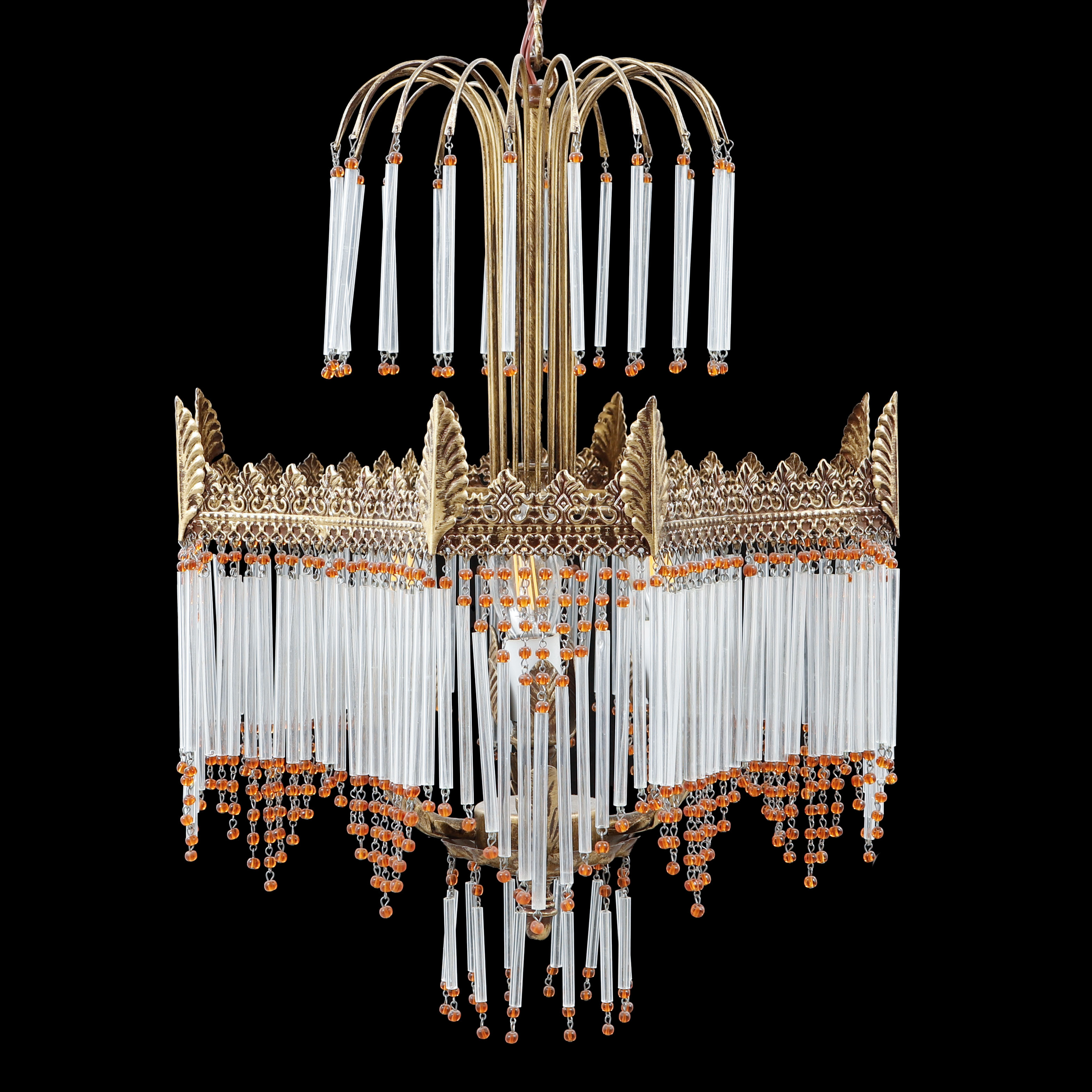TAKLAMPA, 1900-tal. Höjd ca 50 cm.