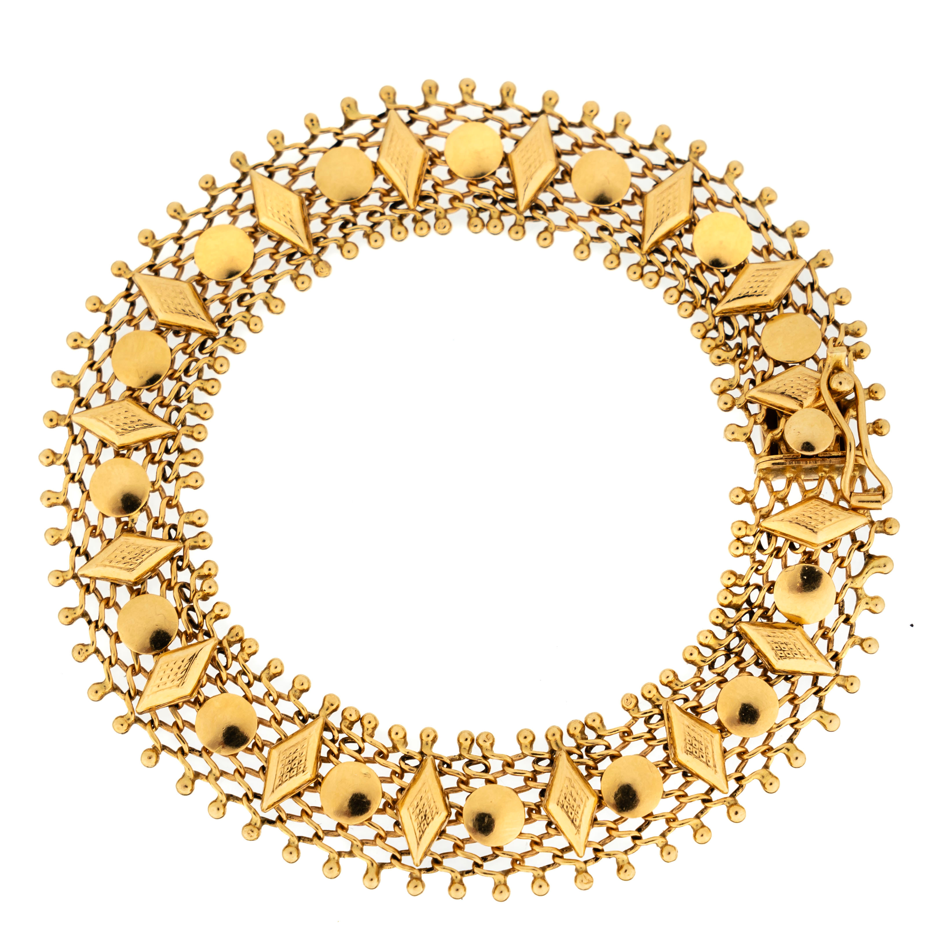 ARMBAND, 18K Guld, Italien, 1900-tal.