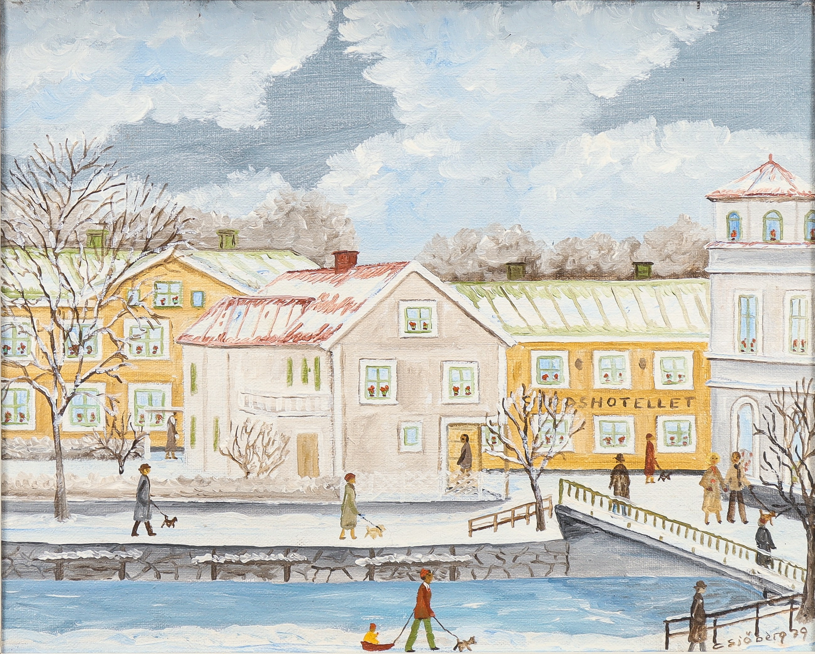 CURT  SJÖBERG. Olja på duk, signerad 79.