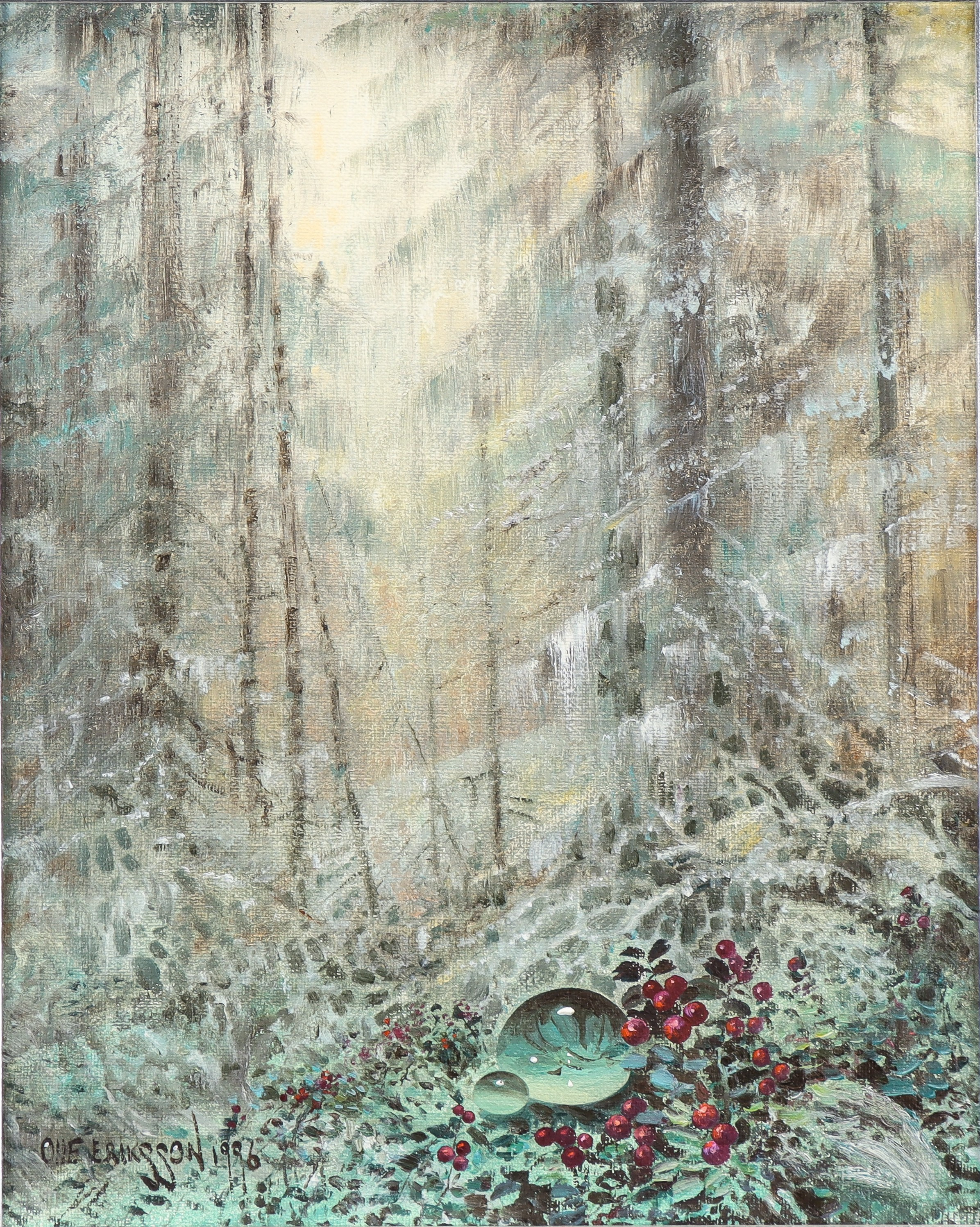 OLLE ERIKSSON. Olja på duk, signerad 1996.