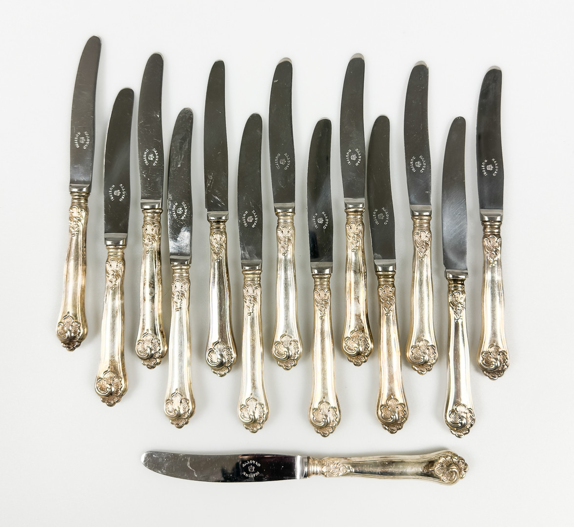 KNIVAR, 14 st, Silver, "Sachsisk modell".