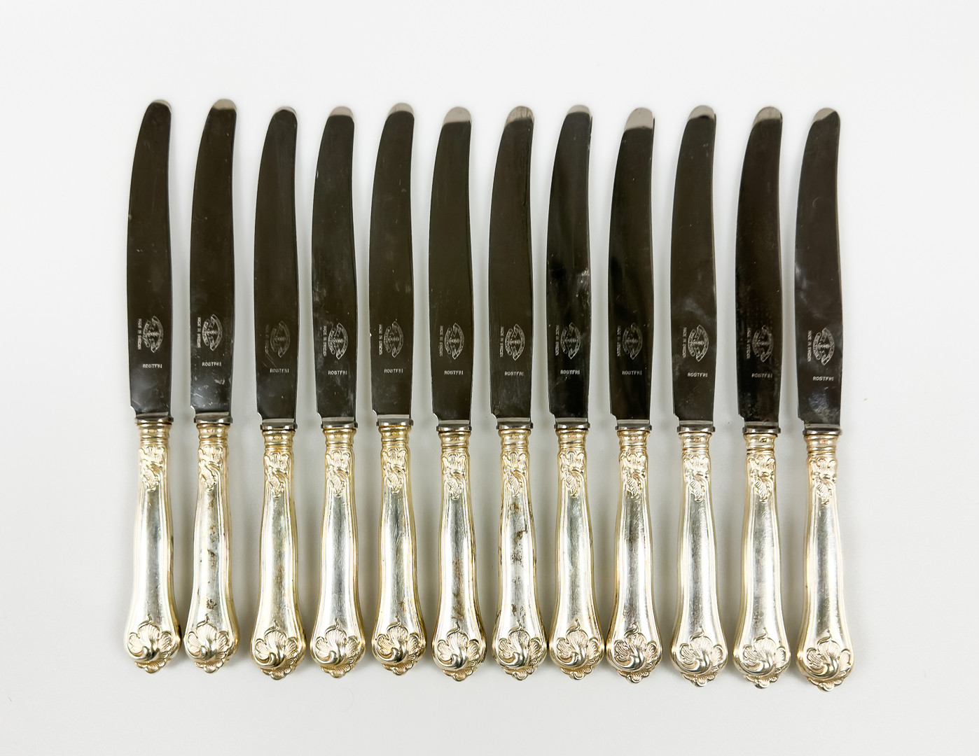 KNIVAR, 12st, Silver, "Sachsisk modell".