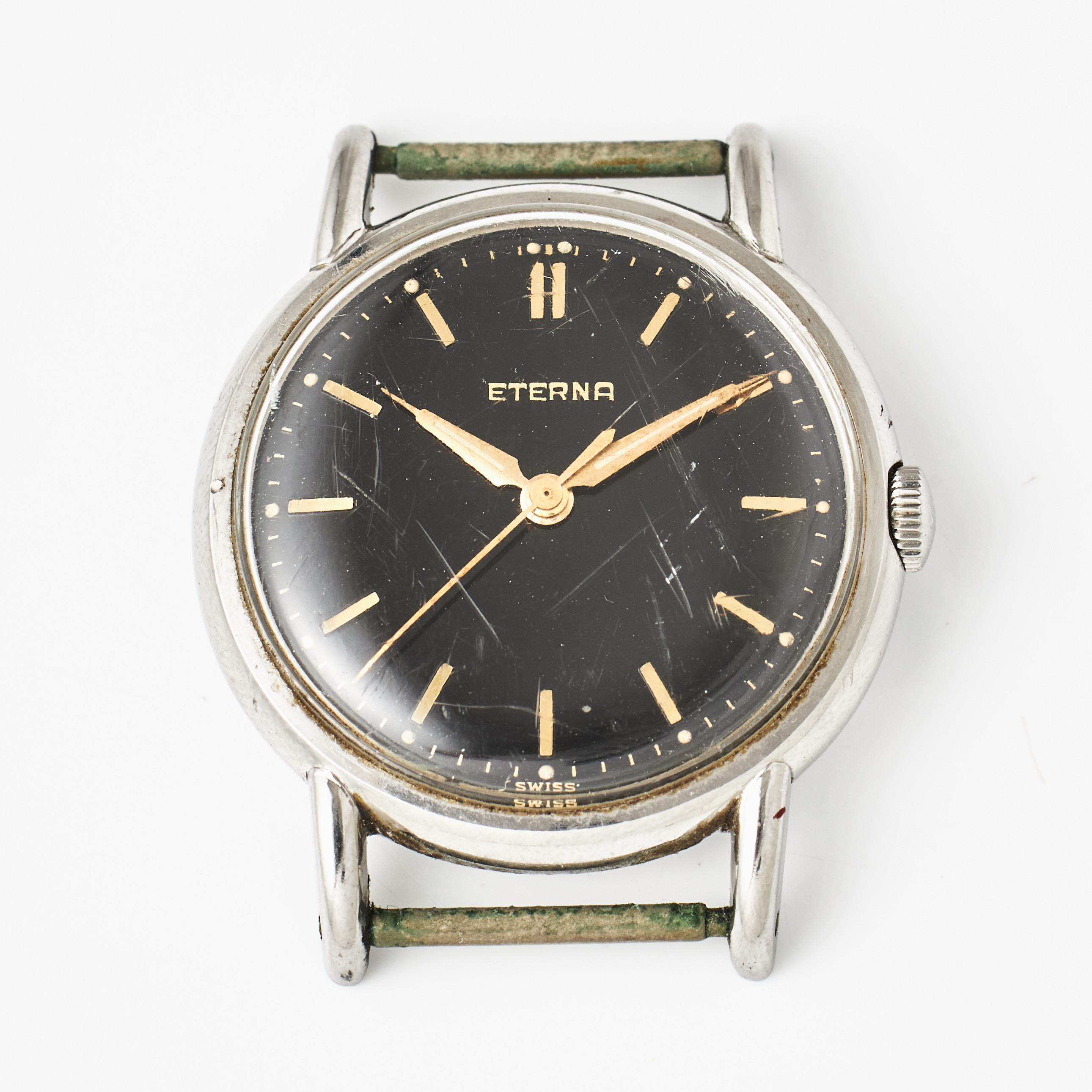 ETERNA, armbandsur, stål, 1950-tal.