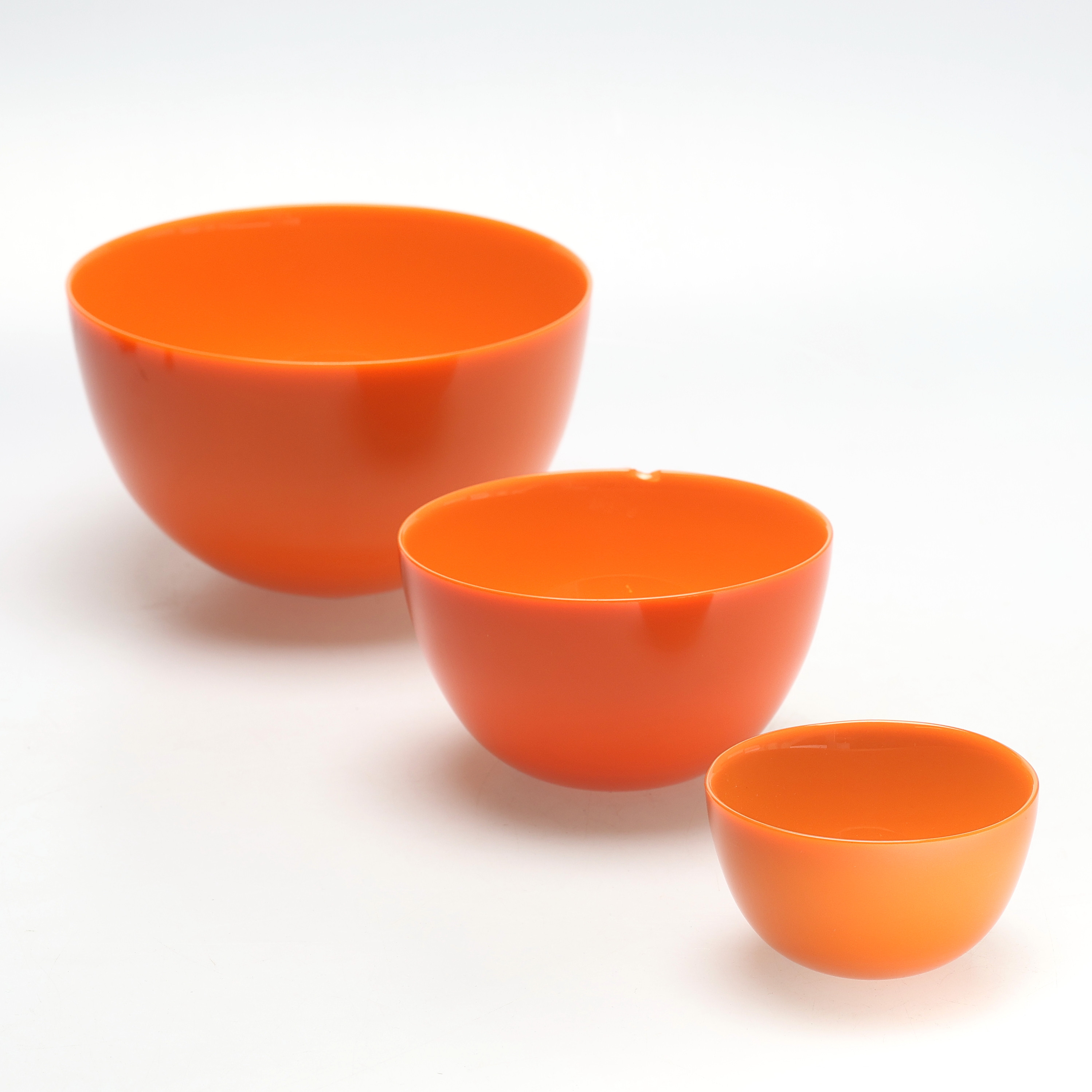 GLASSKÅLAR. 3 st, "Colora", Sven Palmqvist, Orrefors.