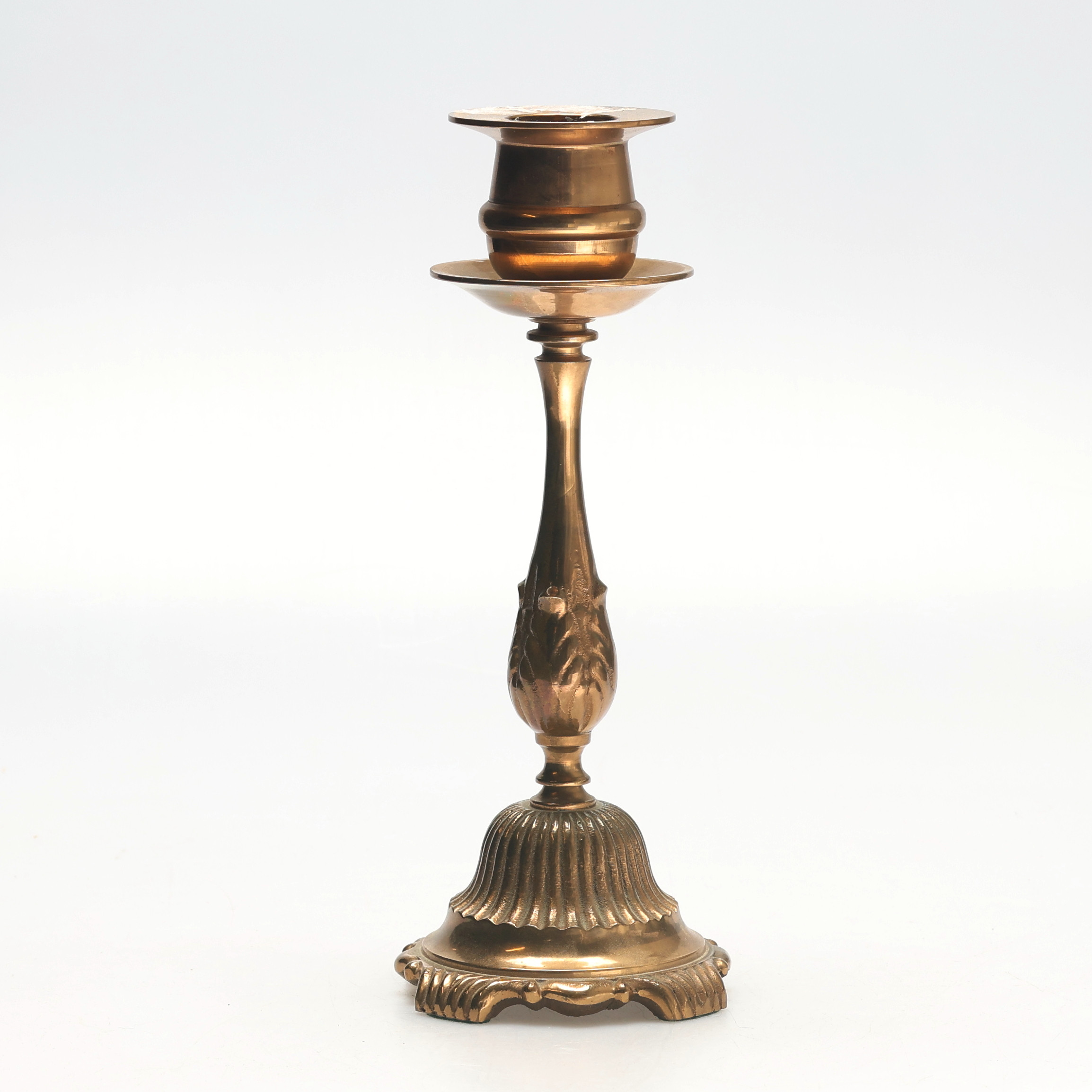 LJUSSTAKE, mässing, 1900-tal.