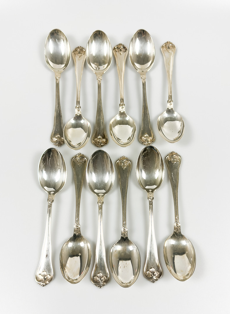 SKEDAR, 12 st, Silver, "Sachsisk modell".
