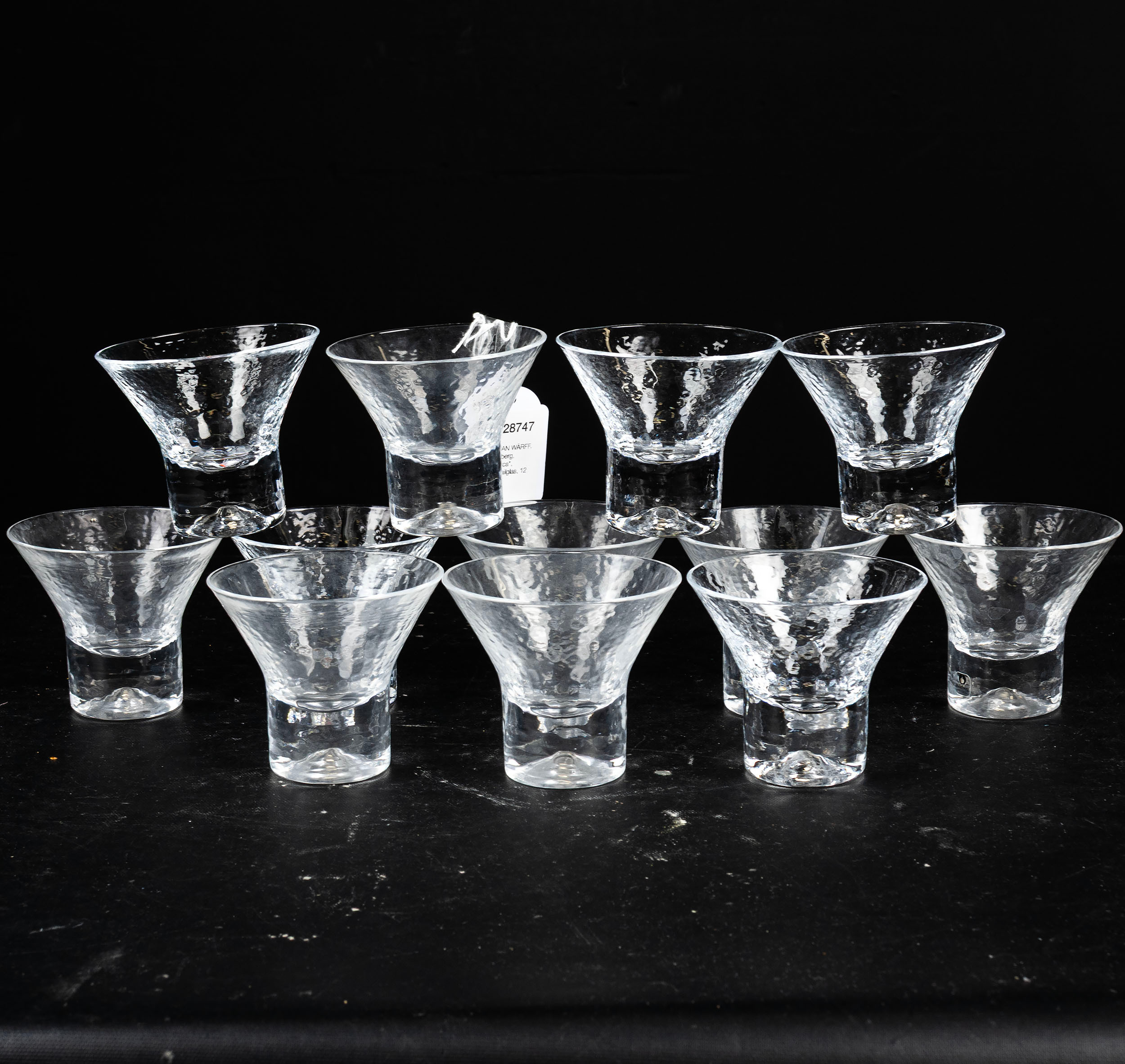 GÖRAN WÄRFF. Pukeberg, "Rustica", cocktailglas, 12 st.