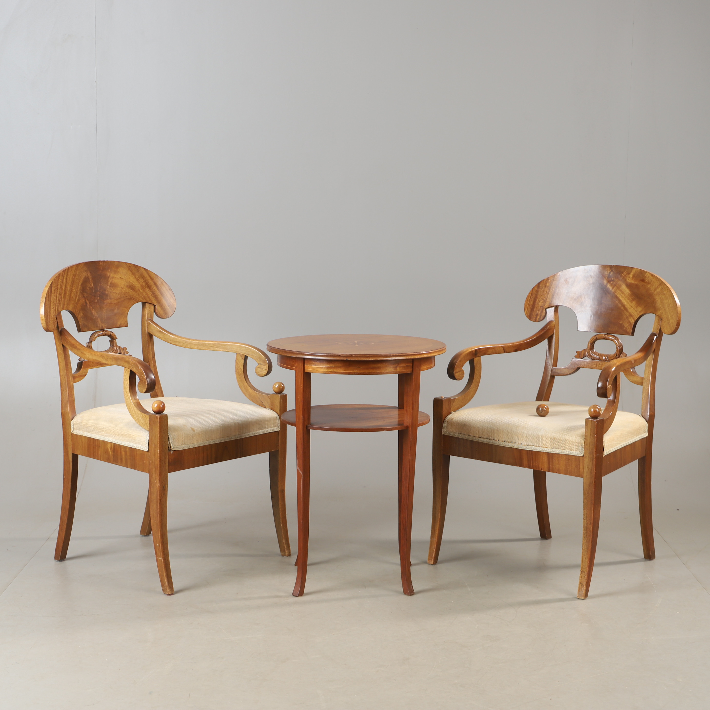 SITTGRUPP, 3 delar, mahogny, 1900-tal.