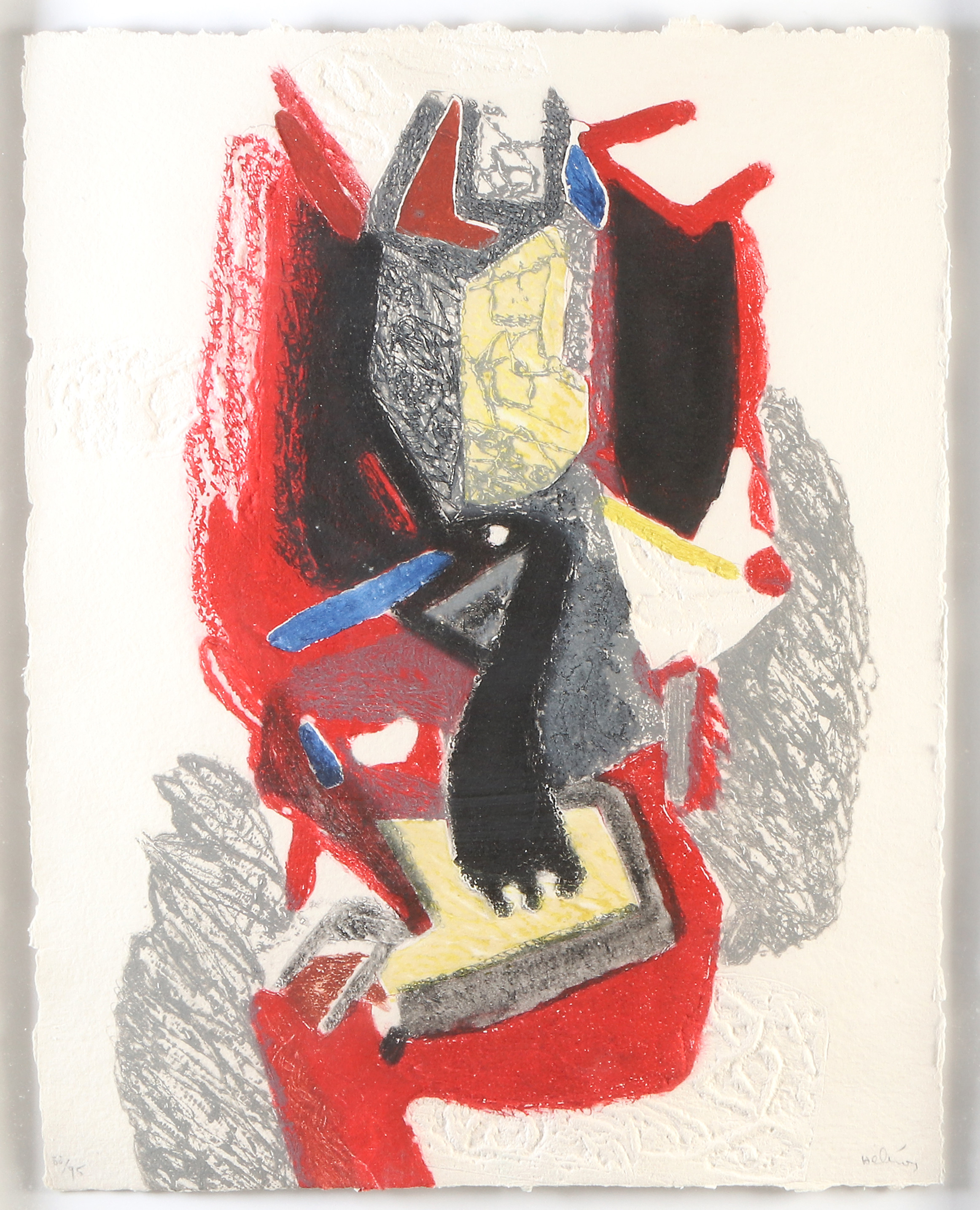 SERGE HELENON. Carborundumetsning, 38/95. Komposition. Signerad.