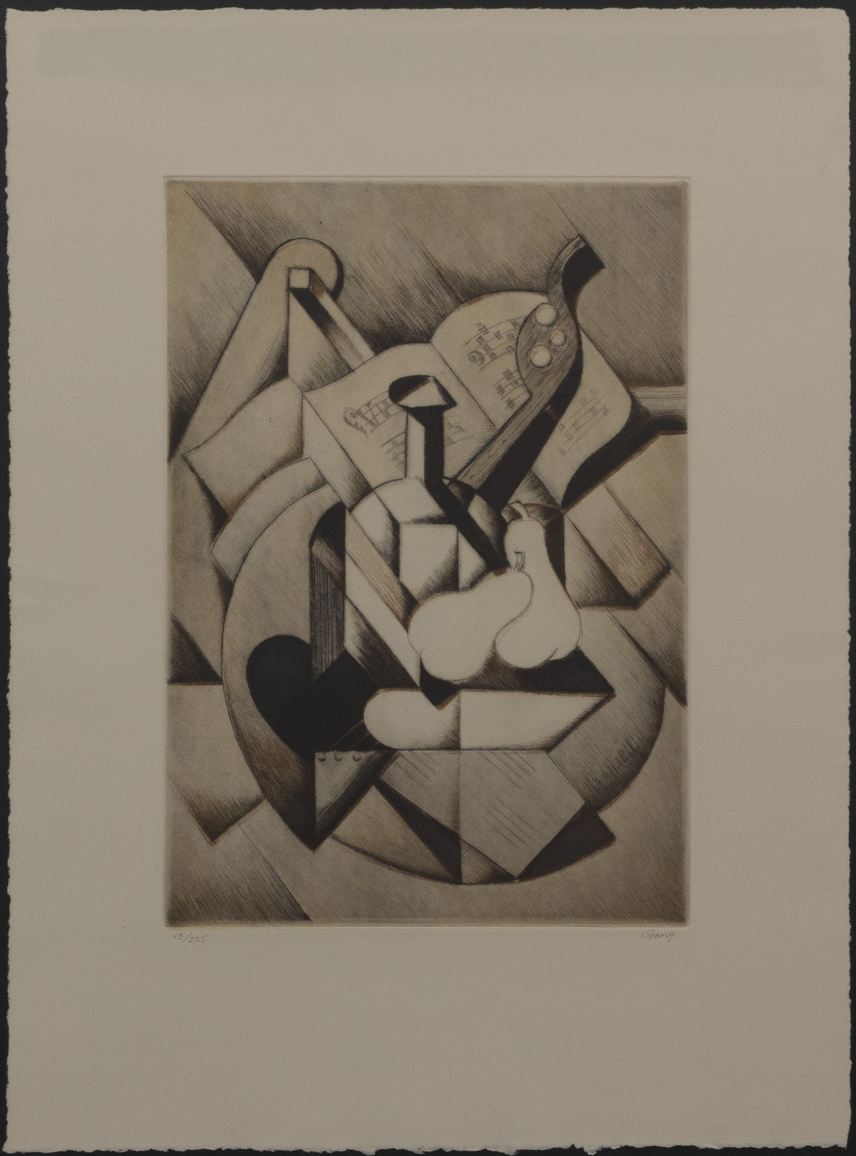 GEORG NILSSON (1908-1988). Komposition, etsning nr 13/225, signerad.
