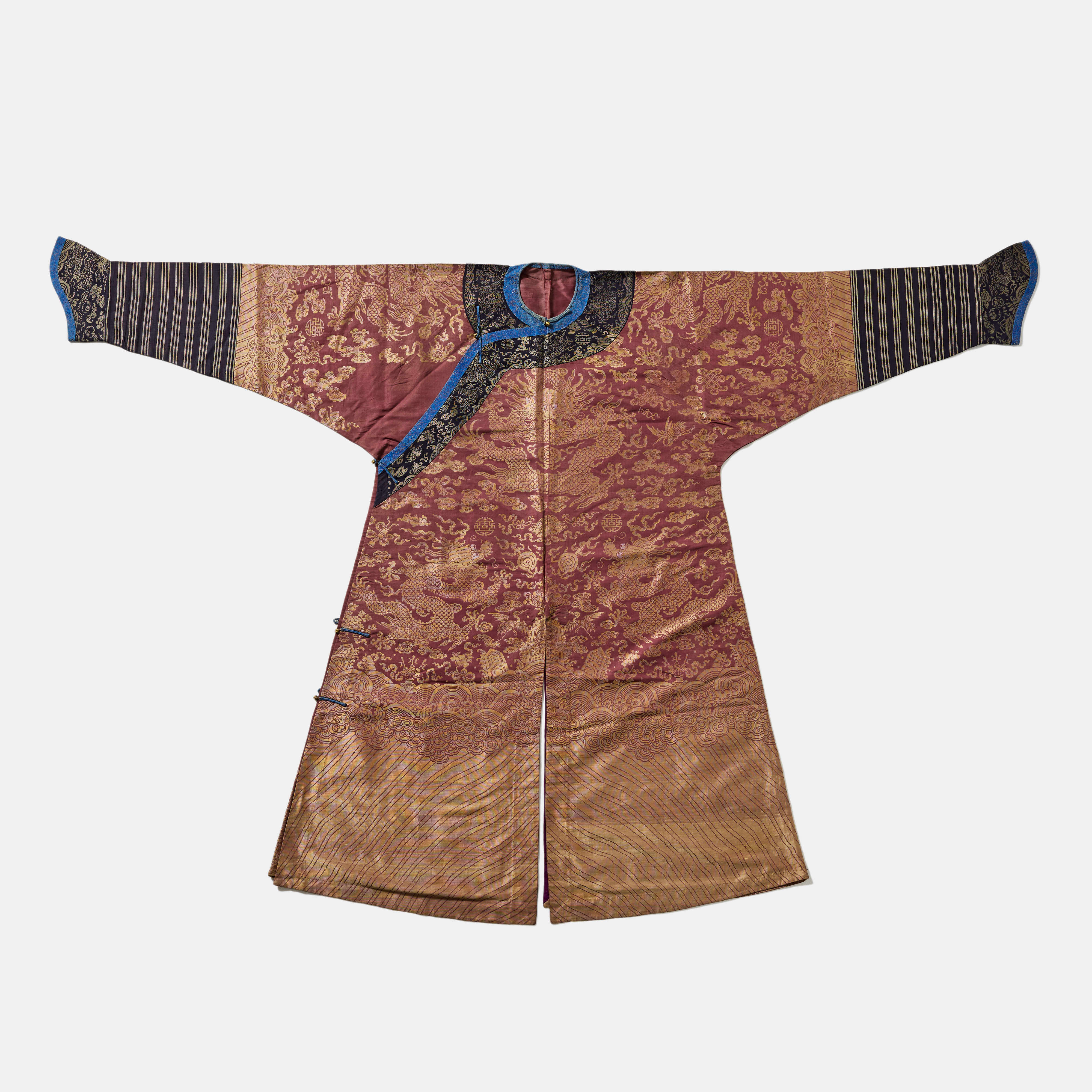 A Chinese Brocade Dragon Robe.