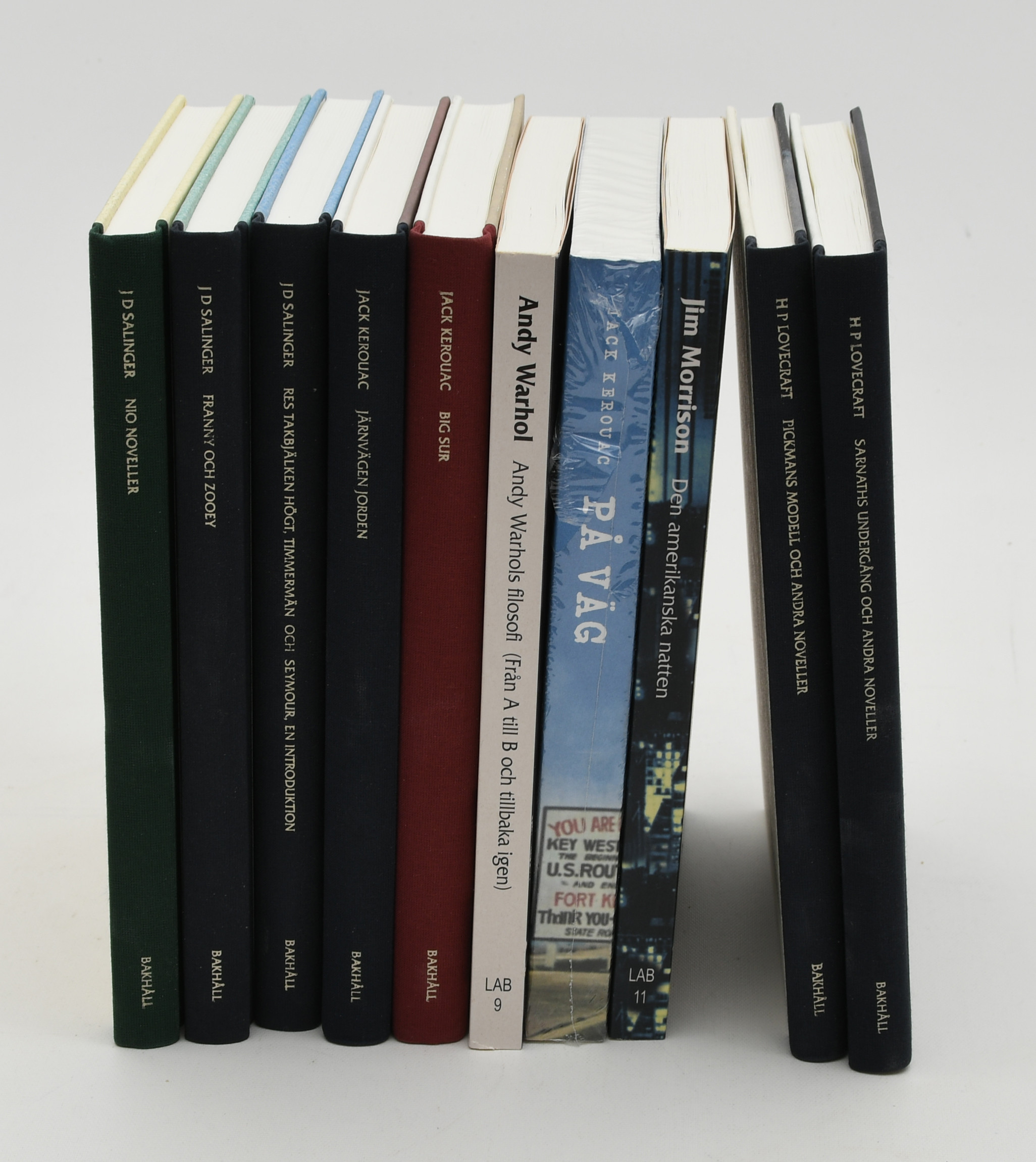 Skönlitteratur. Amerikanska författare. 10 volymer.