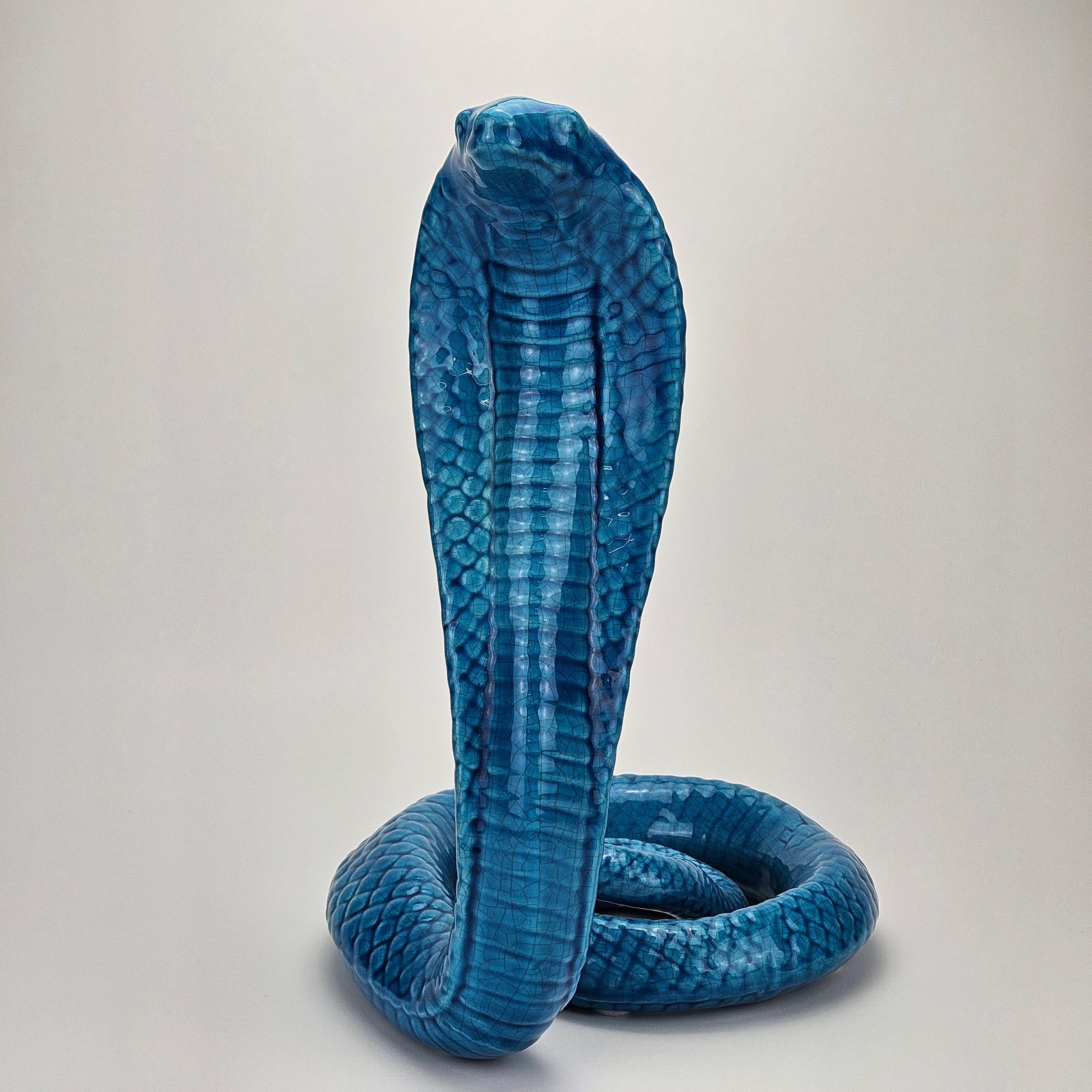 SKULPTUR, keramik, Kobra, möjligen Italien, 1900-talets andra hälft.