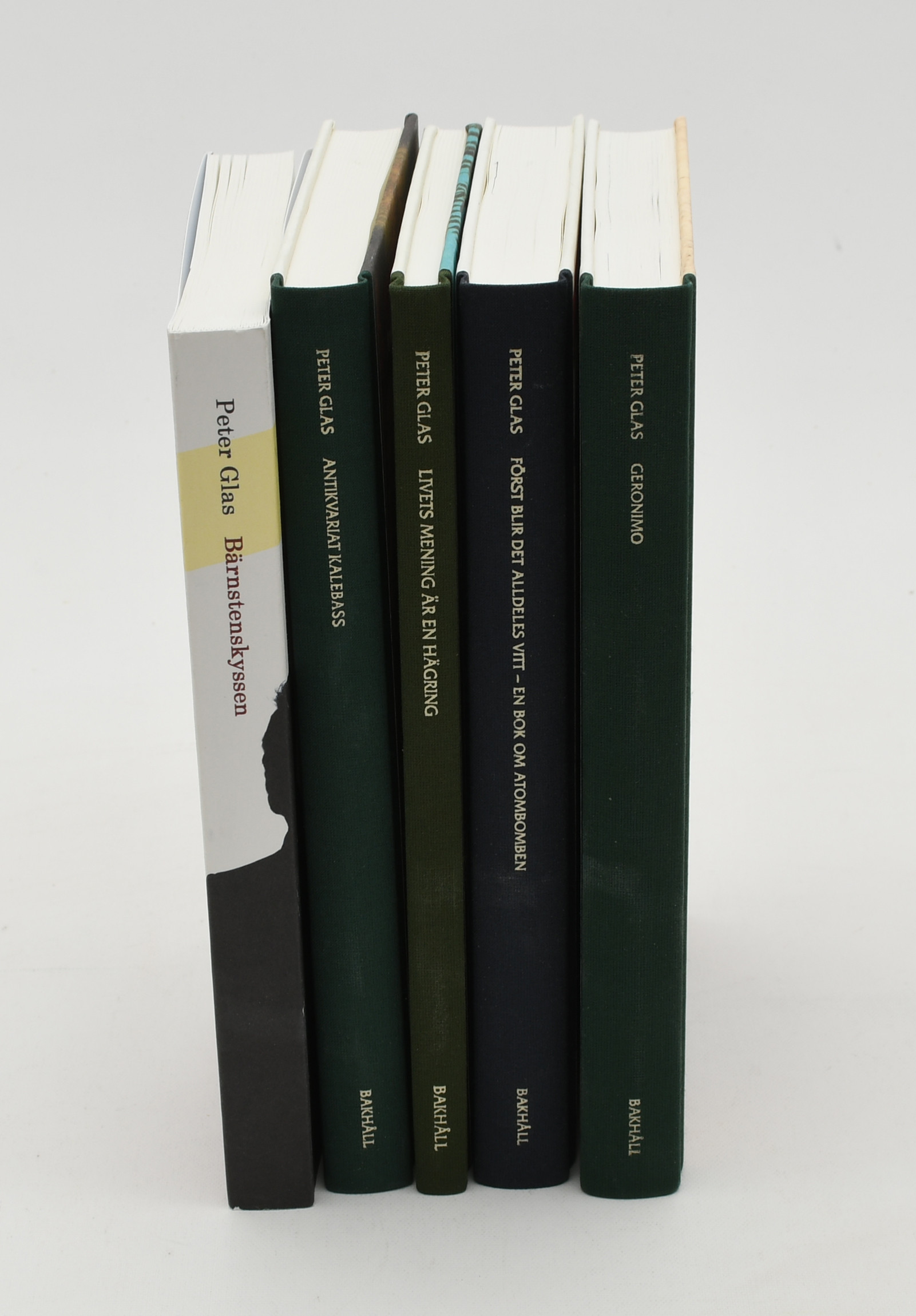 Skönlitteratur. Peter Glas. 5 volymer.