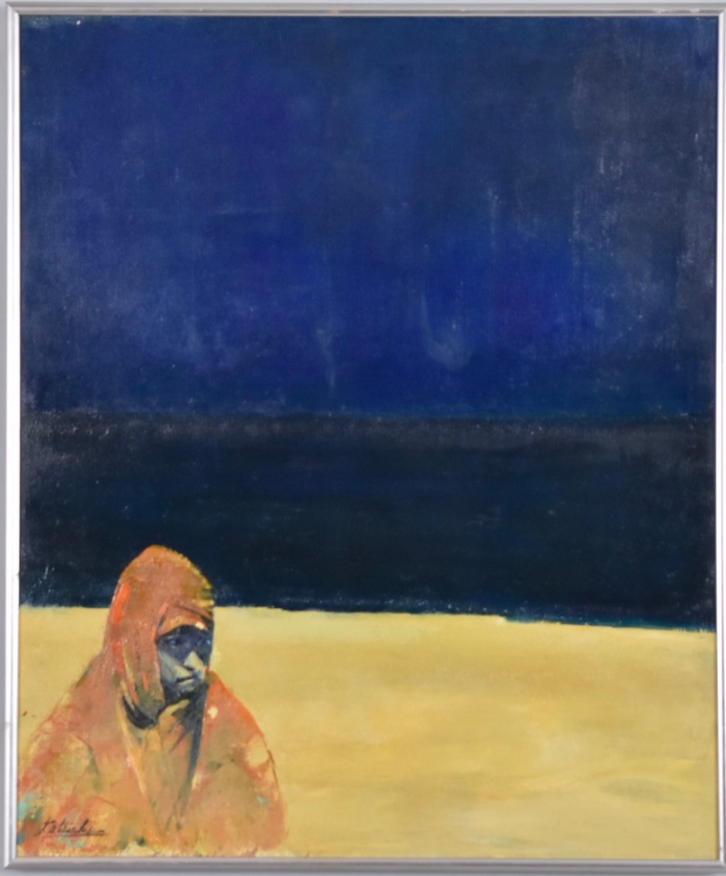 KATSUKO NAKAMURA. oljemålning på duk, figurkomposition.