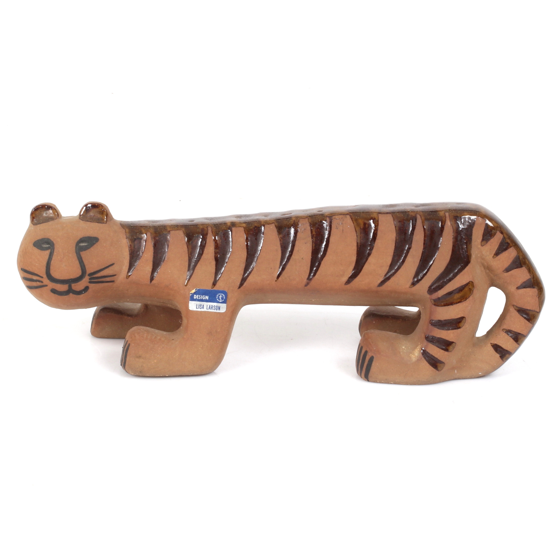 LISA LARSON. Figurin, "Tiger", ur serien "Afrika", stengods, Gustavsberg.