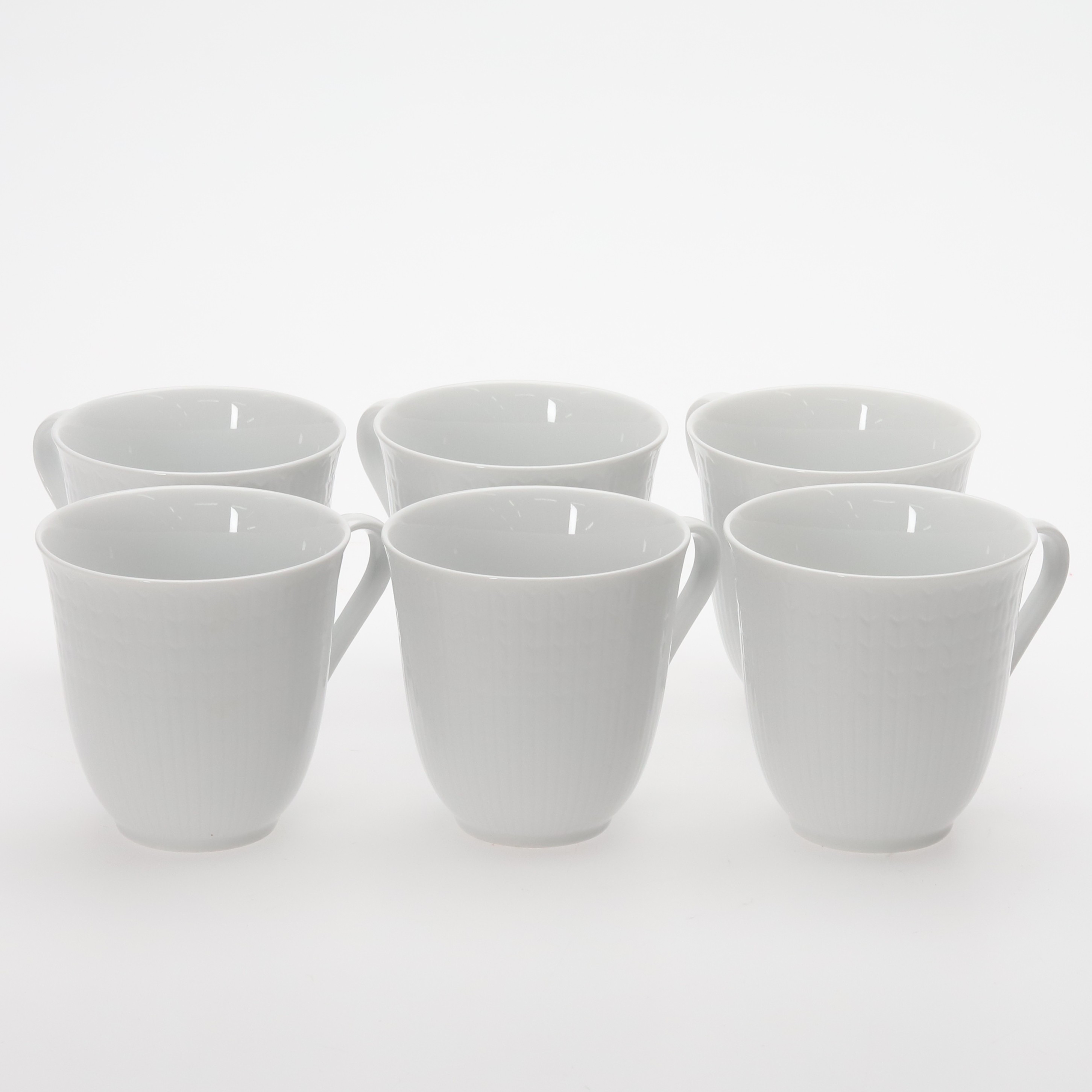 LOUISE ADELBORG. KAFFEKOPPAR, 6 st. Porslin, "Swedish Grace", Rörstrand.