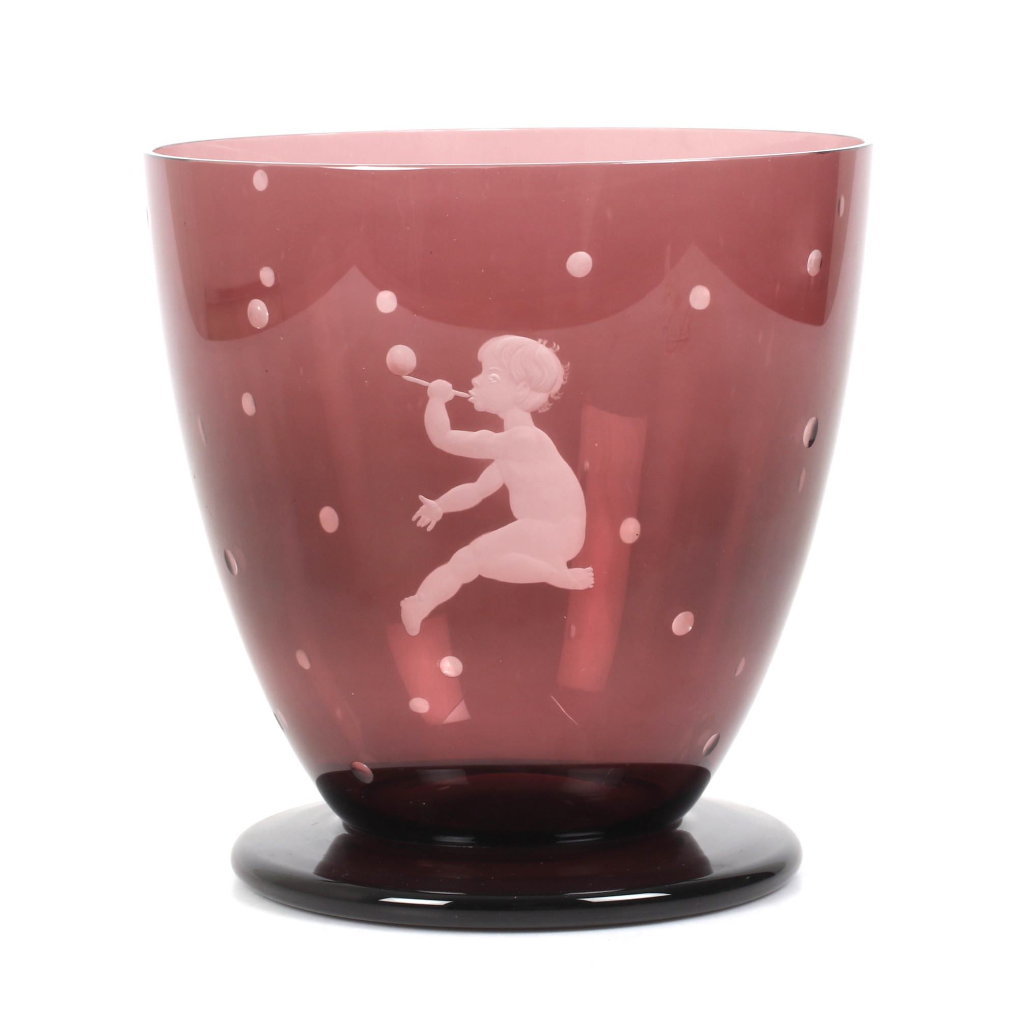 VICKE LINDSTRAND. Vas, glas, Orrefors, 1930/40-tal.