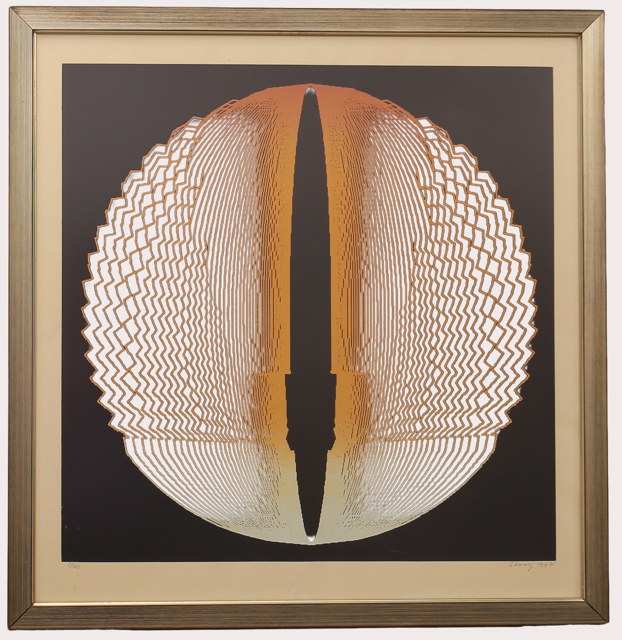 STURE JOHANNESSON. Komposition, färglitografi, signerad, numrerad 5/100, daterad 1977.