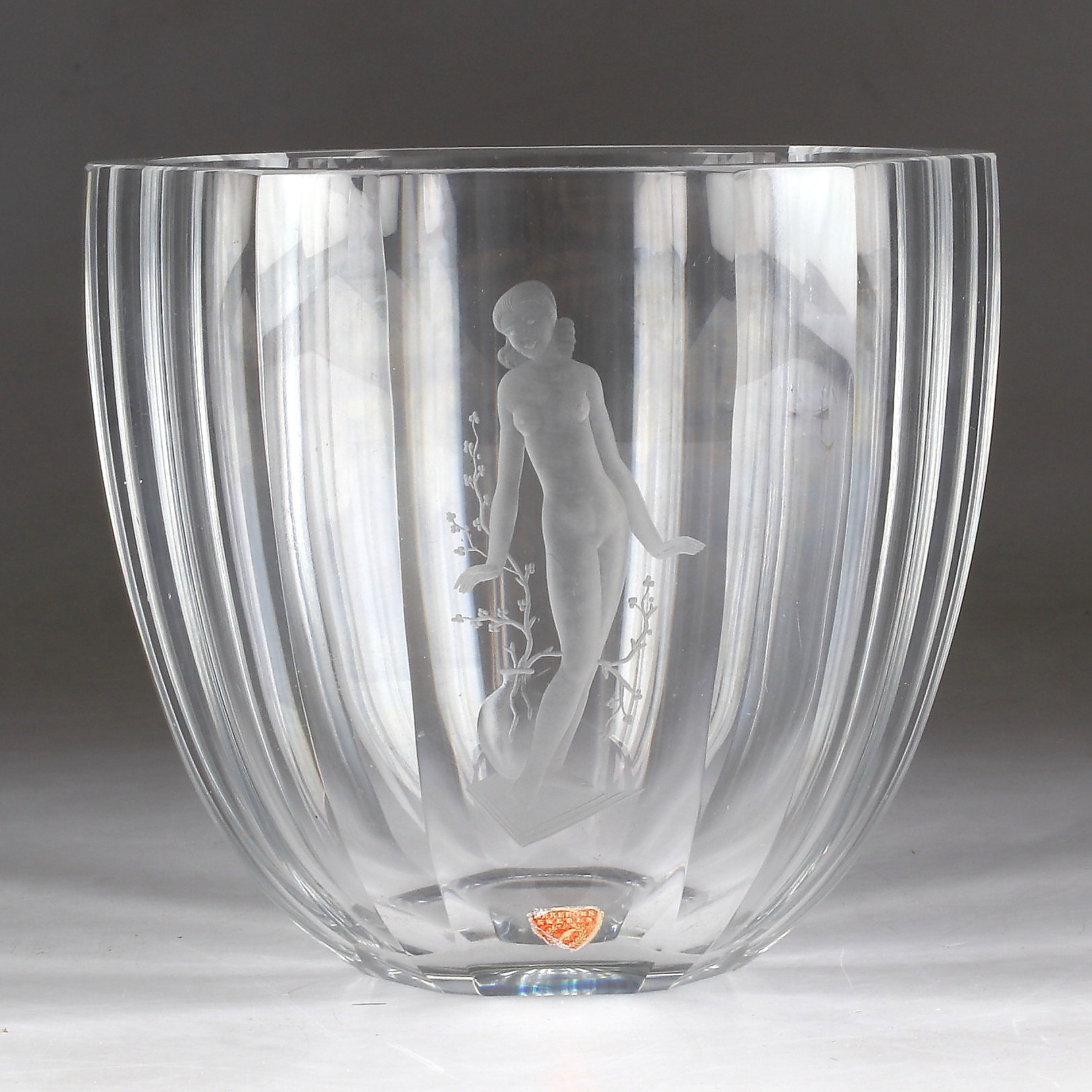 SVEN PALMQVIST. Vas, glas, Orrefors, 1900-talets första hälft.