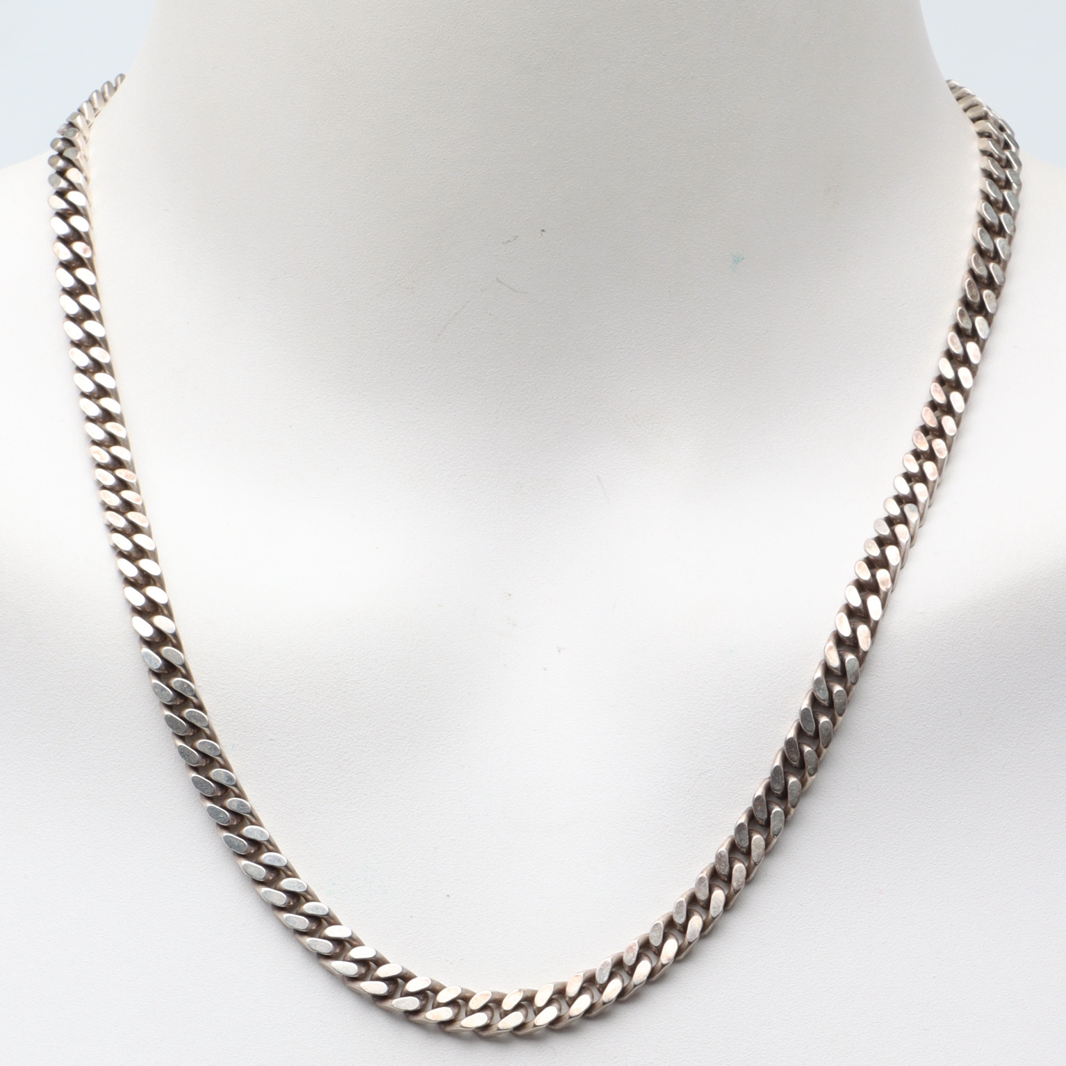 HALSKEDJA, sterlingsilver, pansarlänk, Balestra.