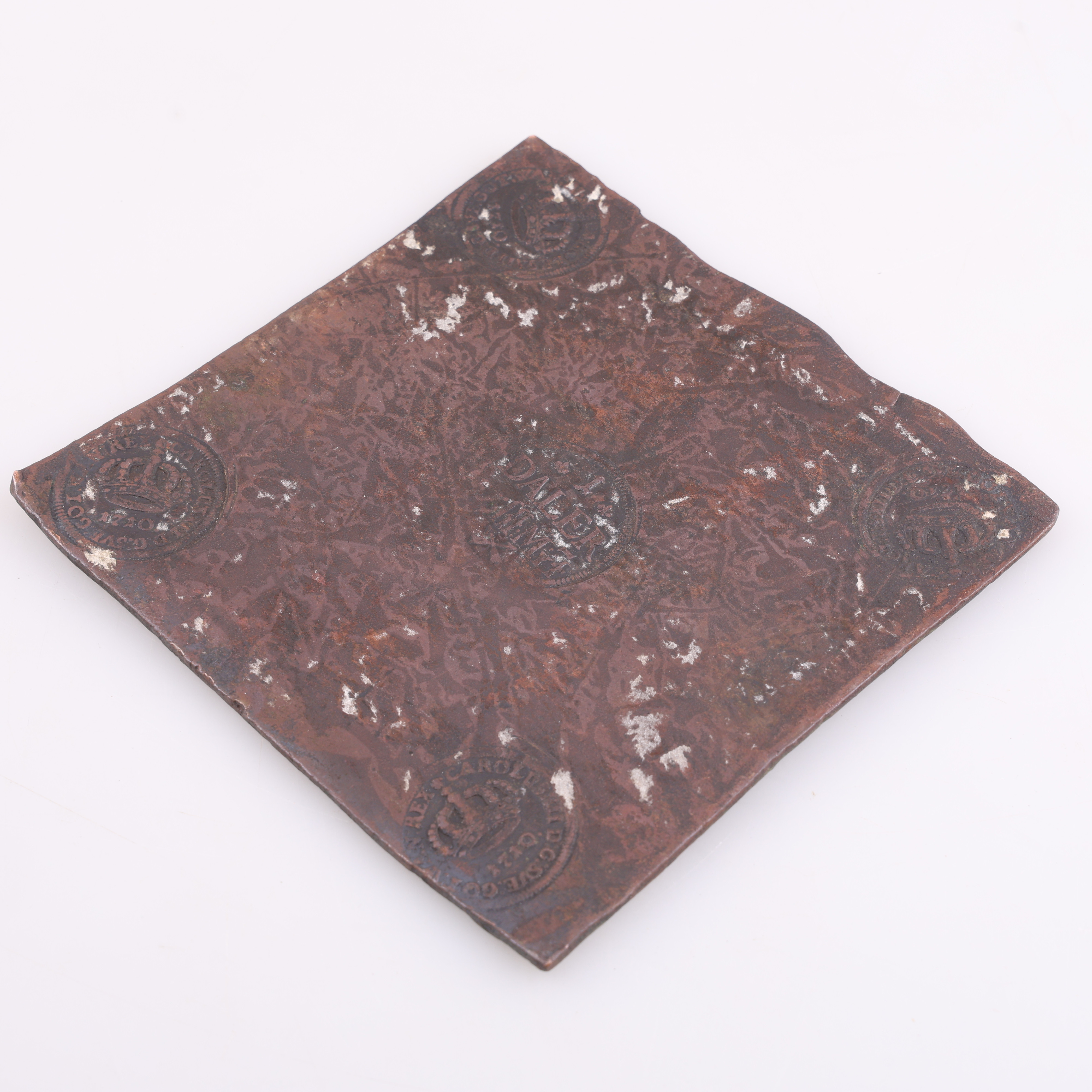PLÅTMYNT, Karl XII koppar, 1 daler silvermynt, 1710 Avesta.