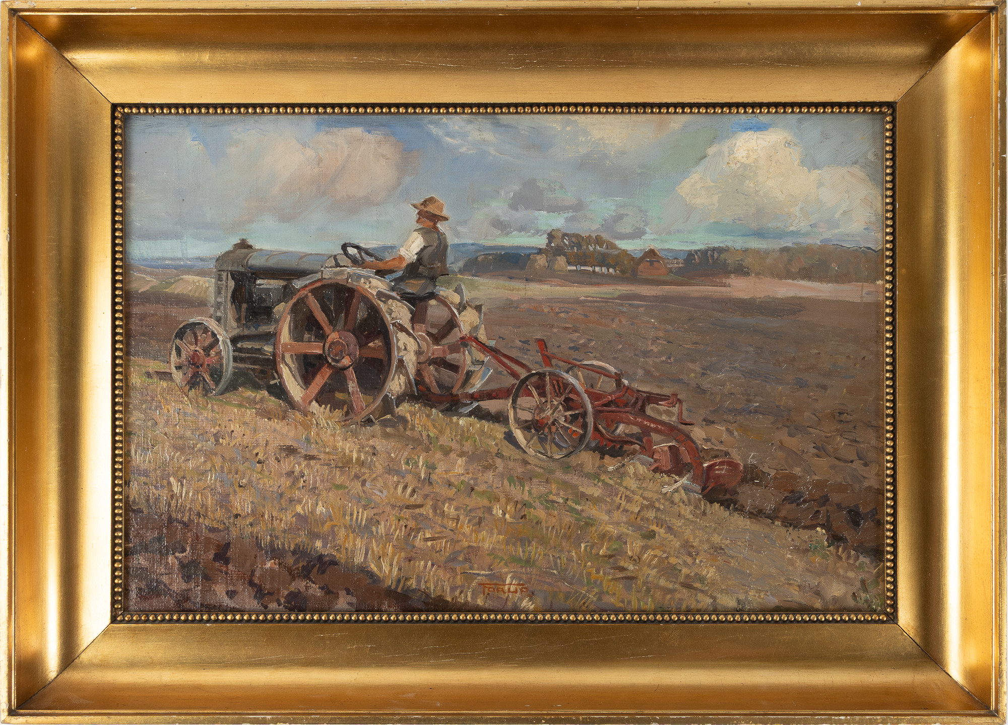 CARL CHRISTIAN FORUP (1883-1939). Motiv från Oremandsgaard, Själland, Danmark. 1918.