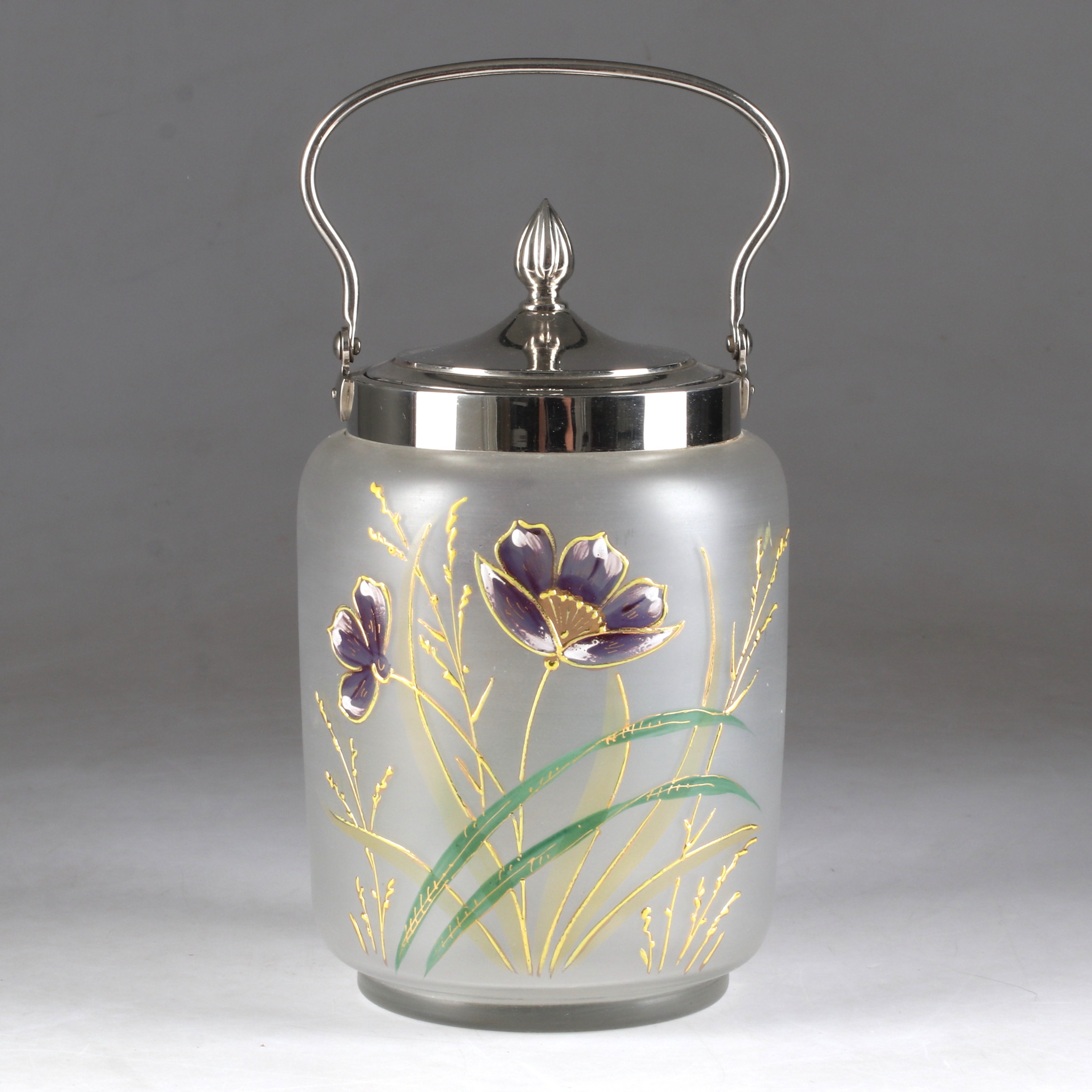BISKVIBURK/BONBONJÄR, glas, jugend. 1900-talets första del.