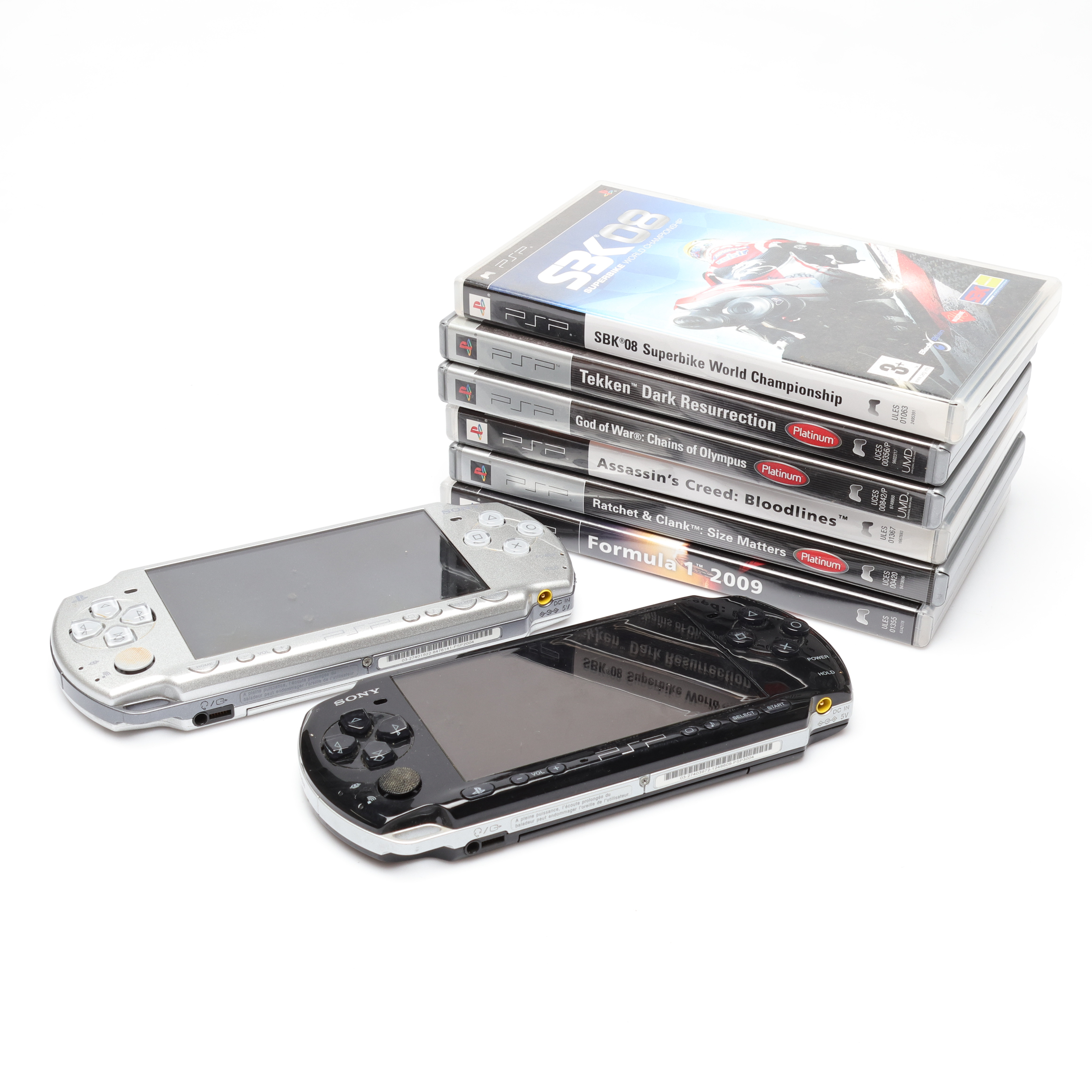 PLAYSTATION, PSP 2 st samt 6 spel.