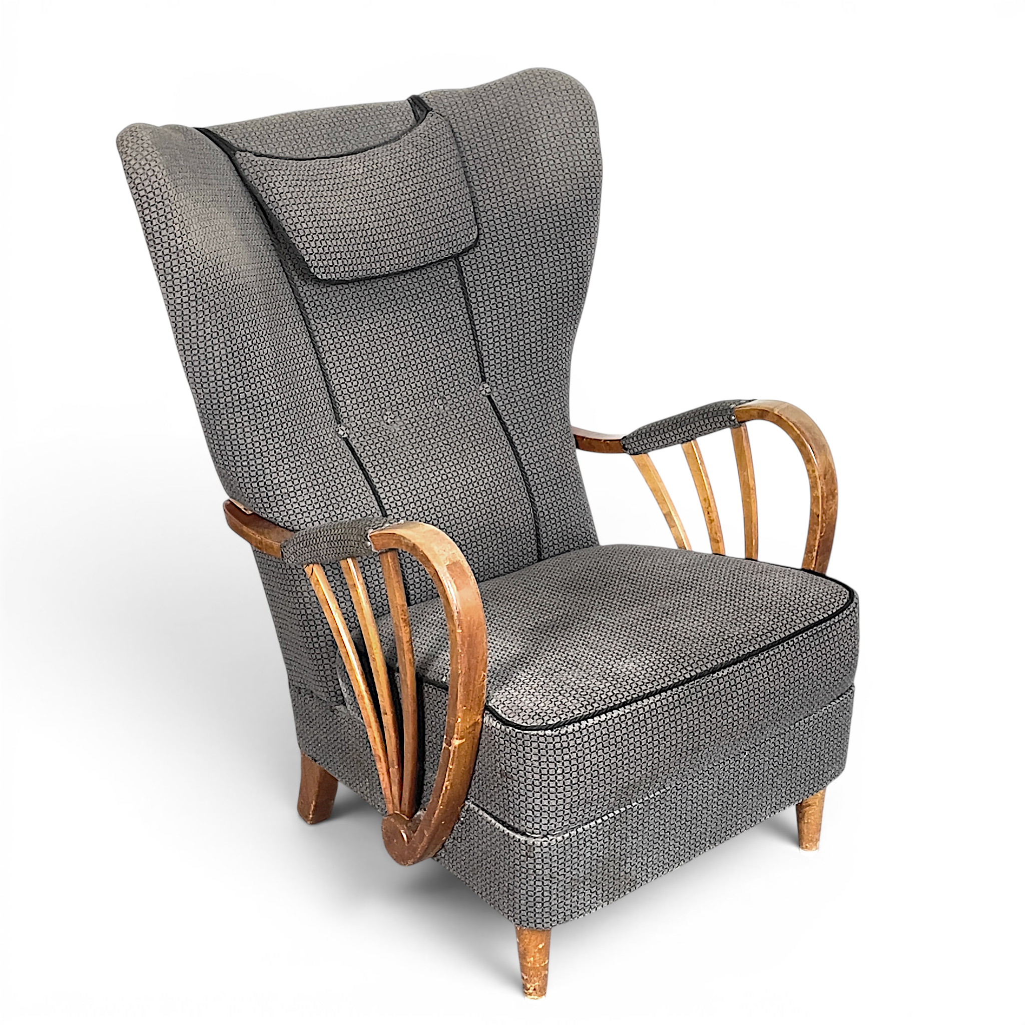 ÖRONLAPPSFÅTÖLJ, Swedish Modern, Sternells Vilmöbler, Virserum, 1940-tal.
