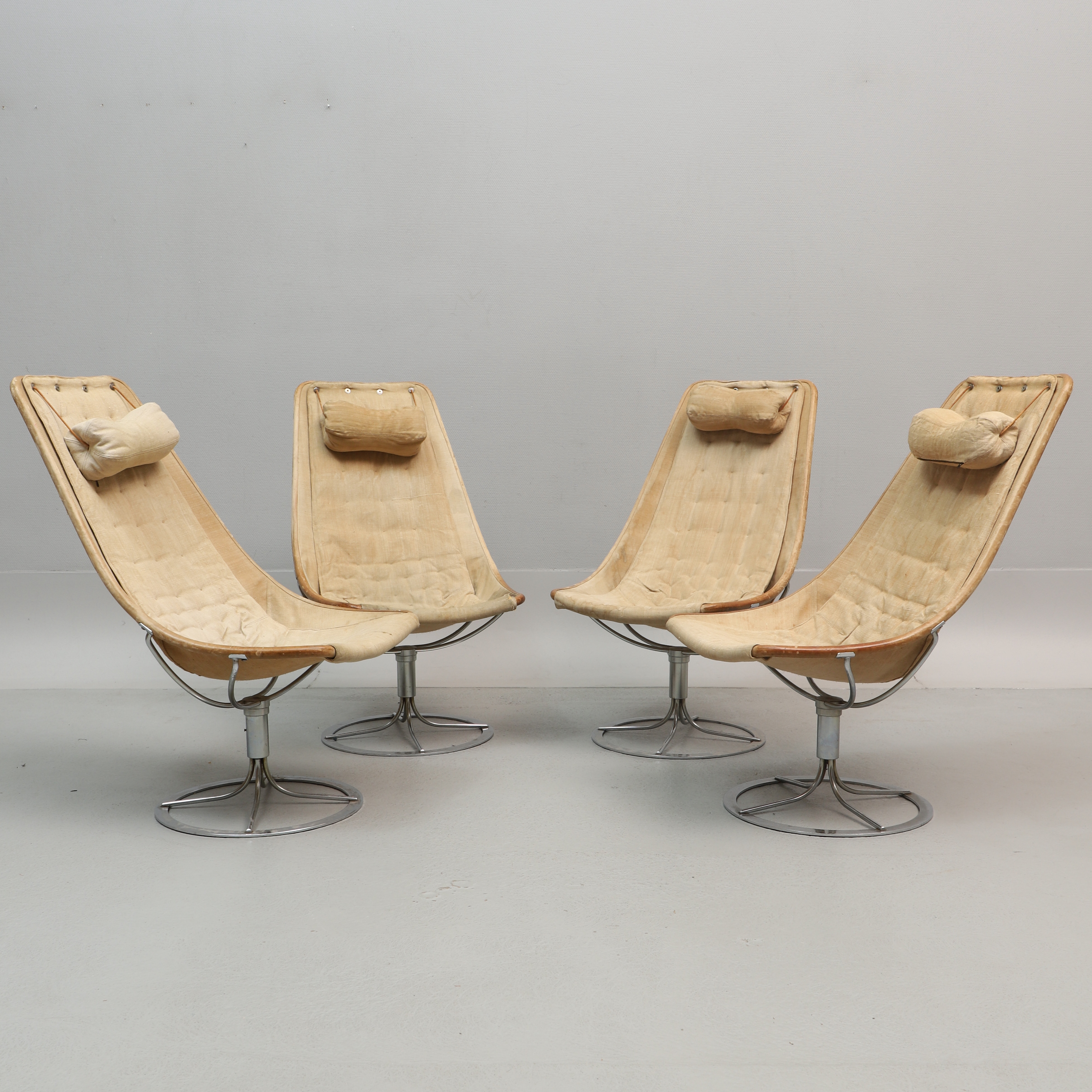 BRUNO MATHSSON. Stolar, 4 st, "Jetson", Dux, formgiven 1966.