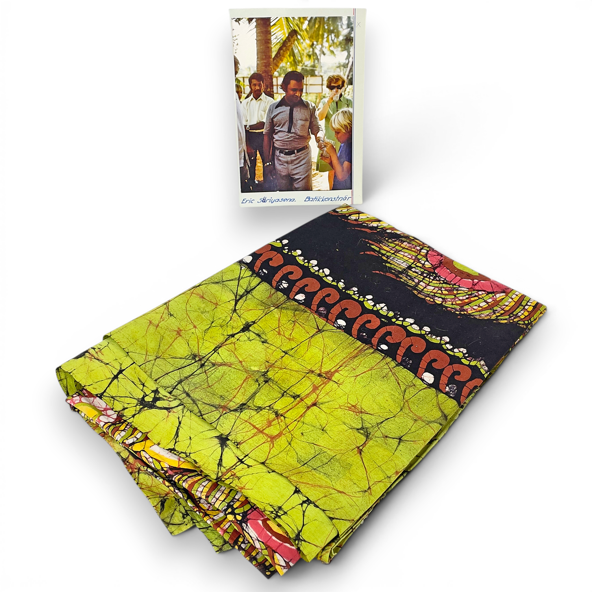 ERIC SURIYASENA (f. 1922), batikkonst, Påfågel, signerad i trycket, Batiks by Eric, Sri Lanka.
