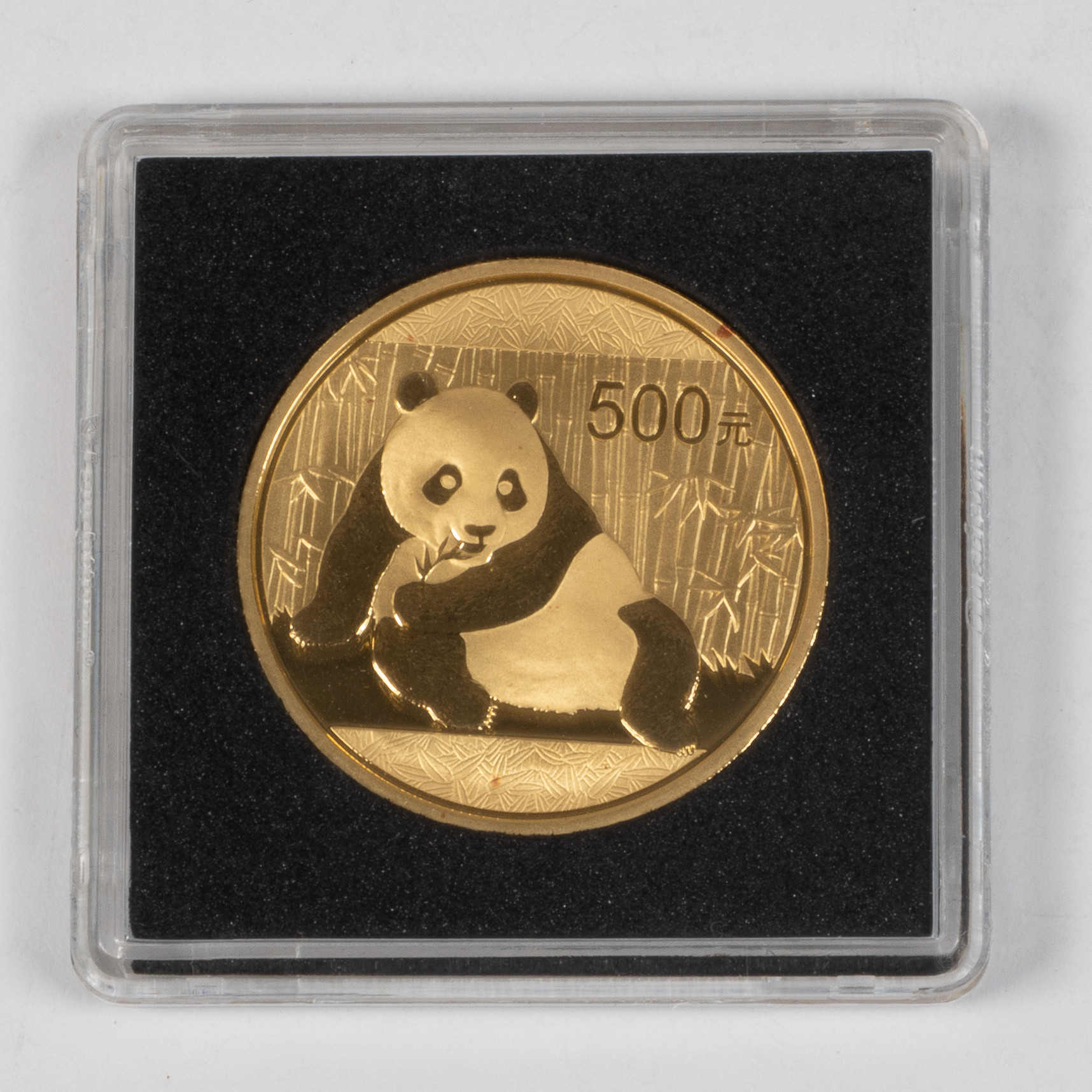 Mynt, 24 k guld, 500 yuan, Kina, 2015, i kassett.