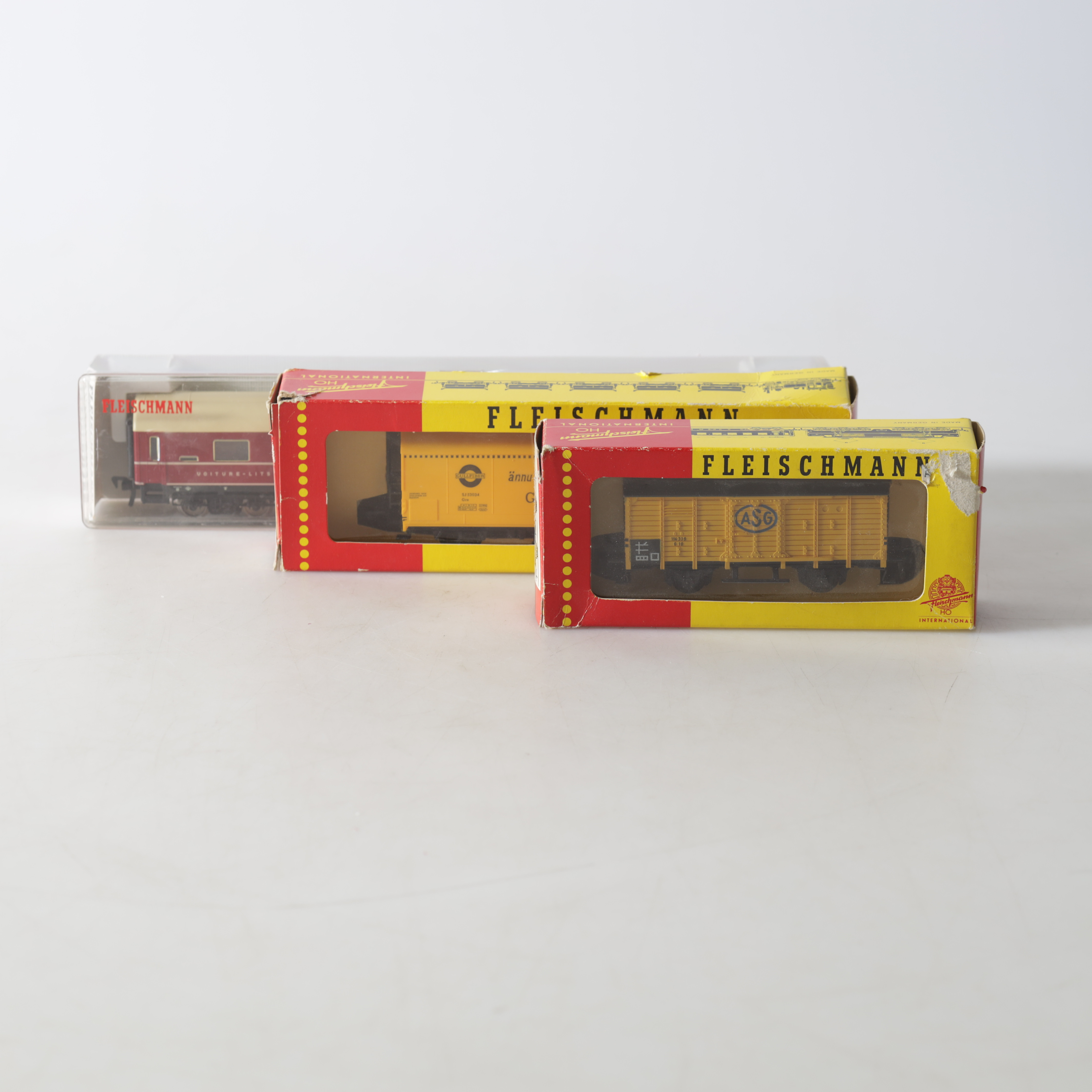 VAGNAR, 3 st. 5106, 5323 samt 1464 S, H0, Fleischmann.