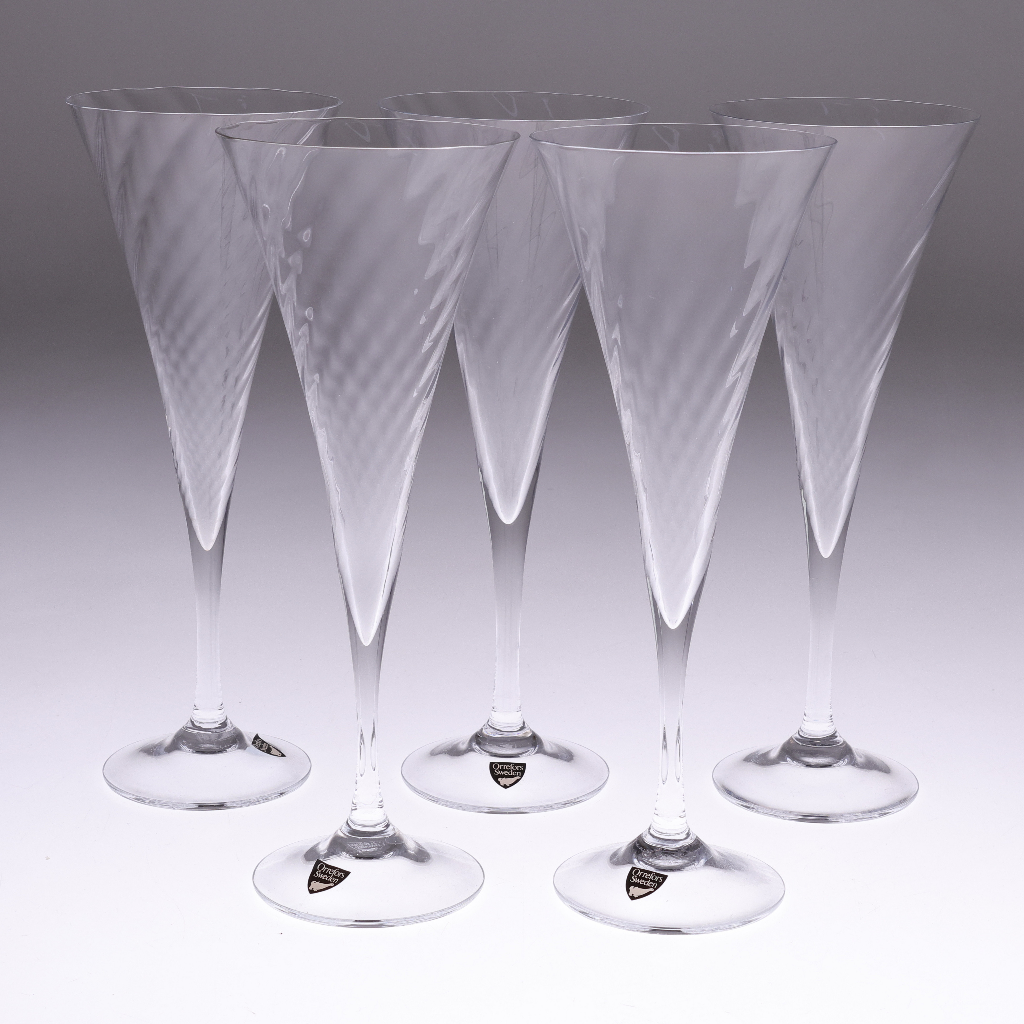 GUNNAR CYRÉN. CHAMPAGNEGLAS 5 st " Helena".