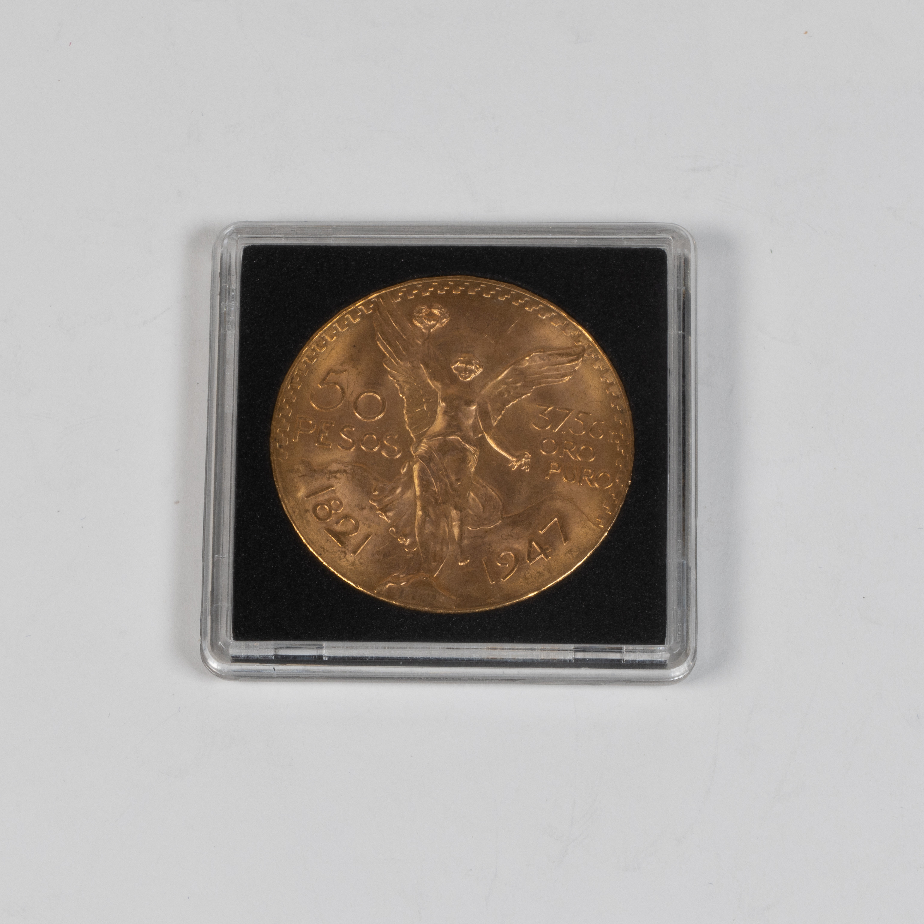 Mynt, 21,6 k guld, Mexikansk 50 Peso, 1821 - 1947.
