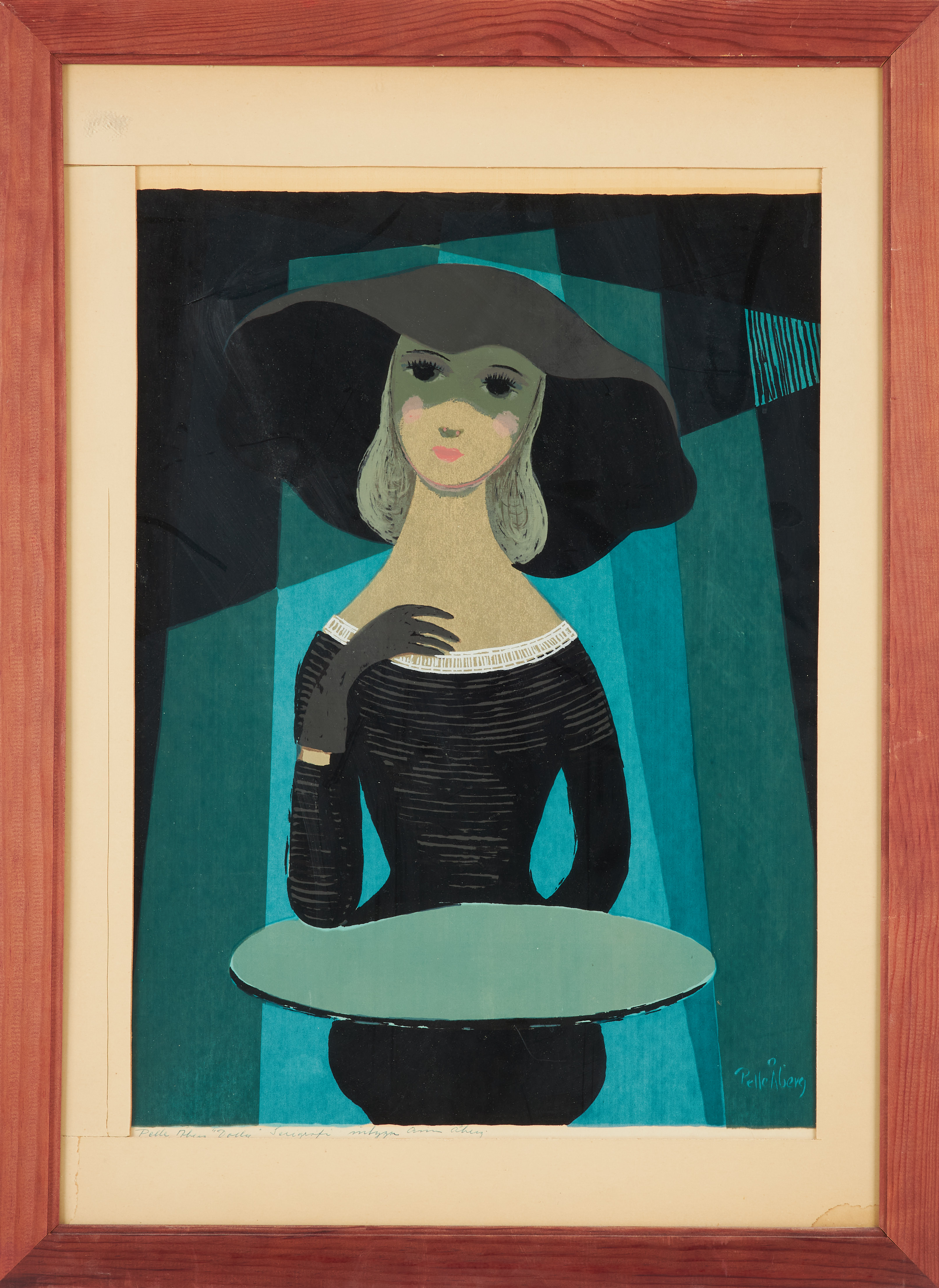 PELLE ÅBERG. "Dolly", serigrafi, signerad i trycket.